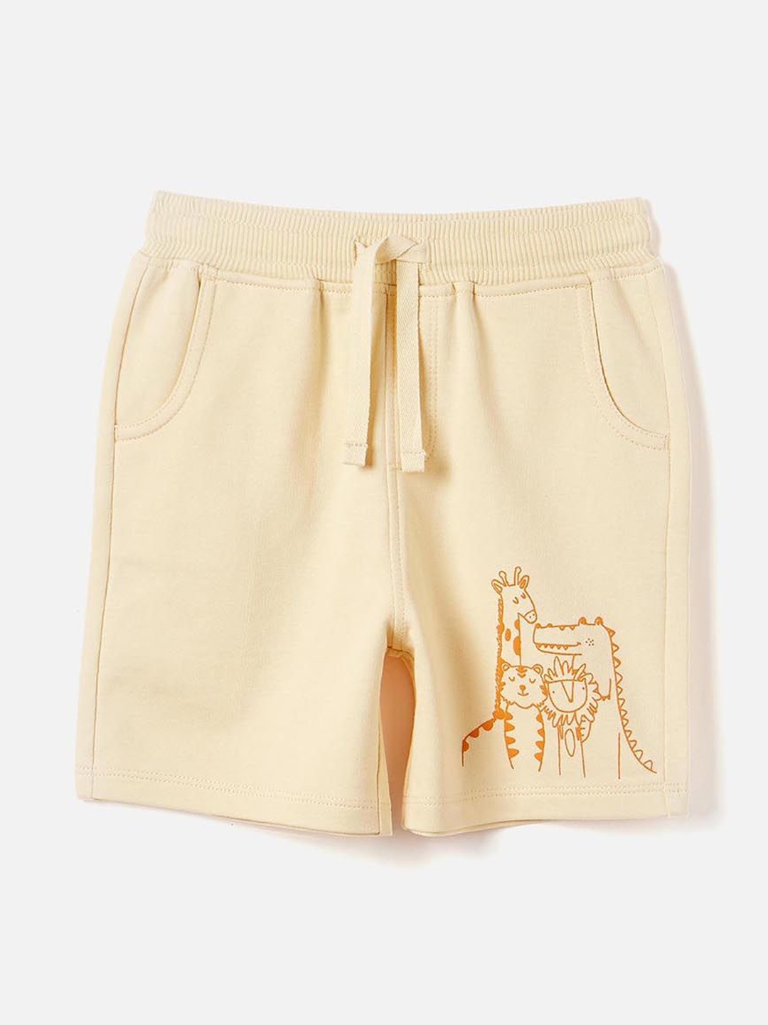

Juniors by Babyshop Boys Cotton Regular Fit Printed Shorts, Yellow