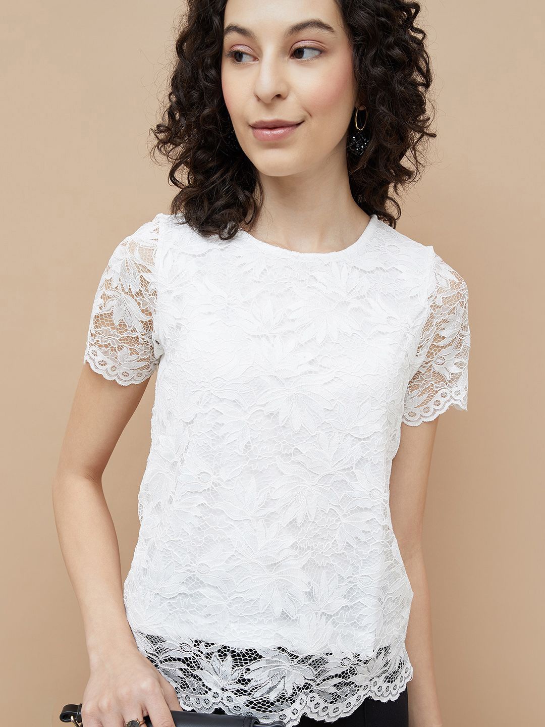 

Fame Forever by Lifestyle Women Self Design Floral Top, White