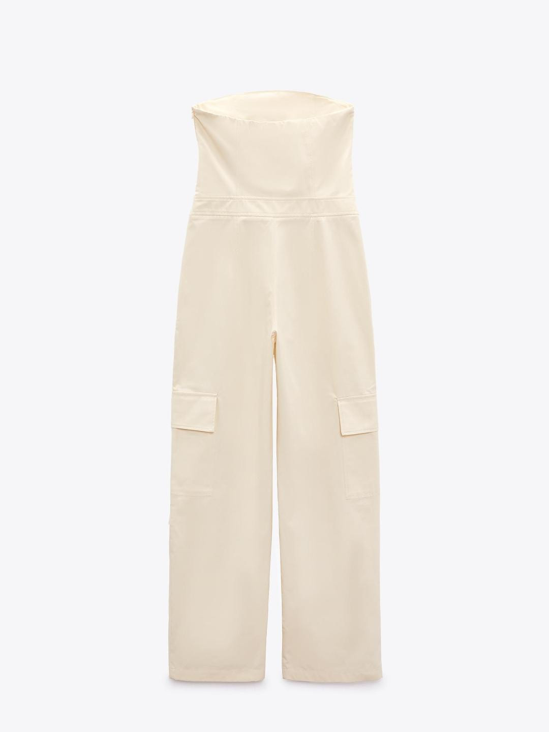 

ZARA Women Off White Jumpsuit