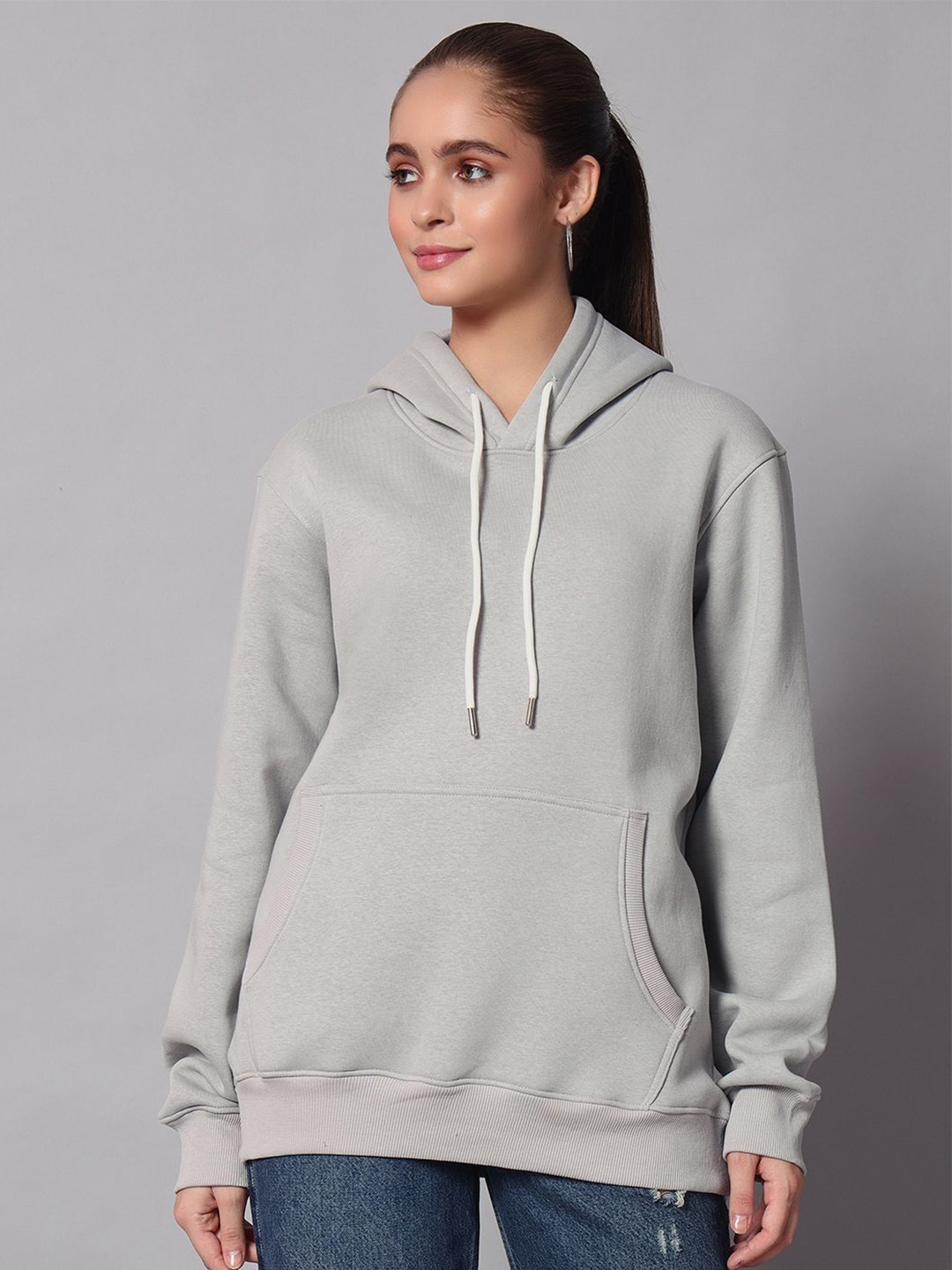

Obaan Women Hooded Sweatshirt, Grey