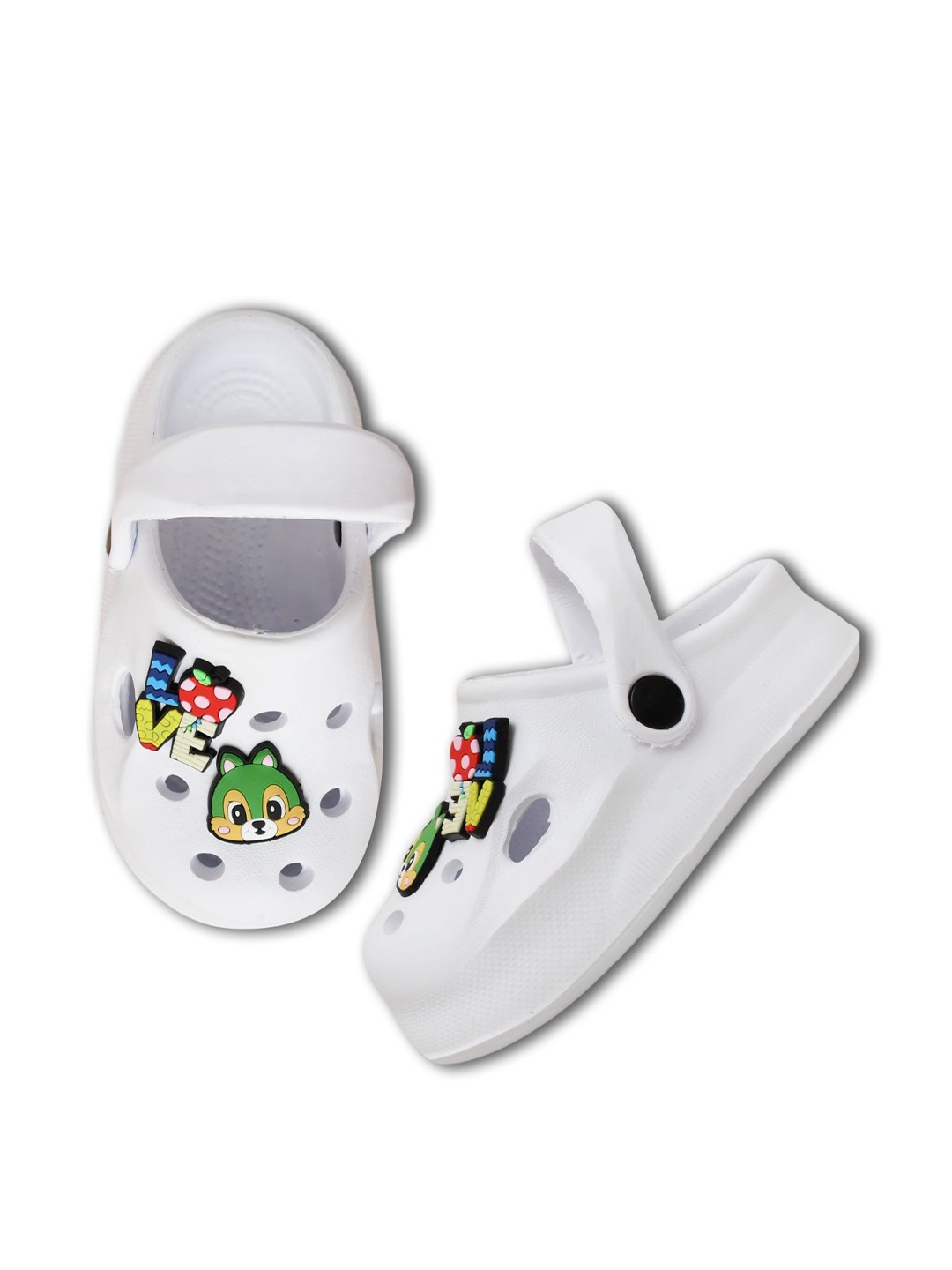 

BAESD Kids White Light Weight Rubber Clogs