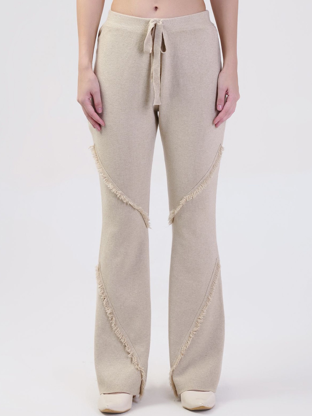 

Albion By CnM Mid- Rise Flared Regular Trousers, Beige