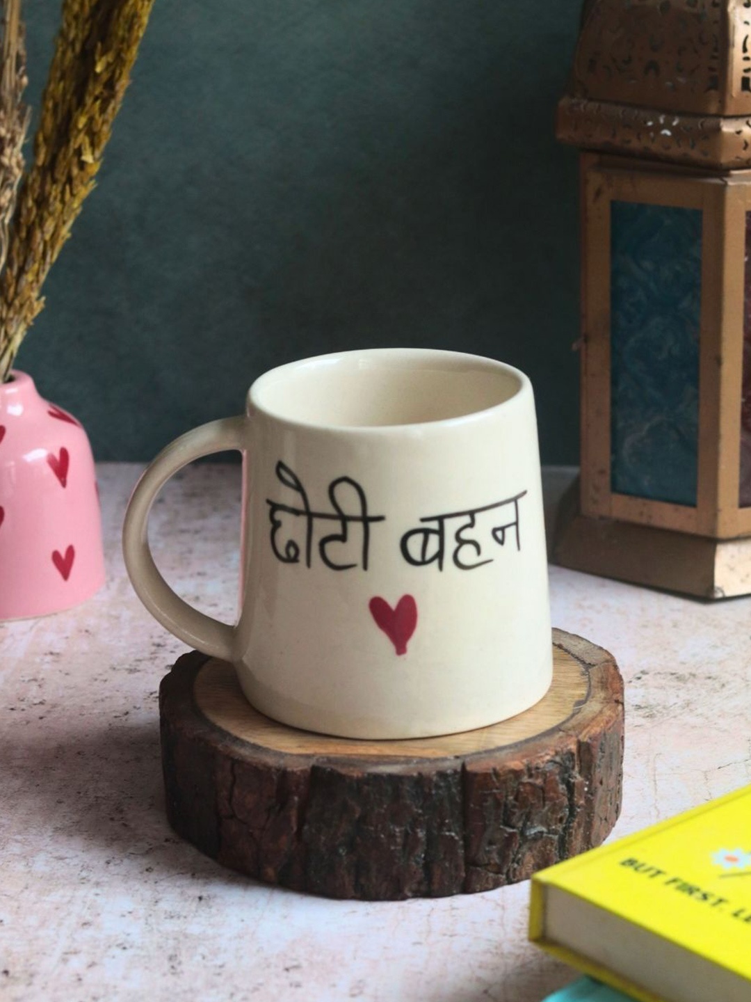 

WEAVING HOMES White & Black Printed Ceramic Glossy Mugs 350 ml