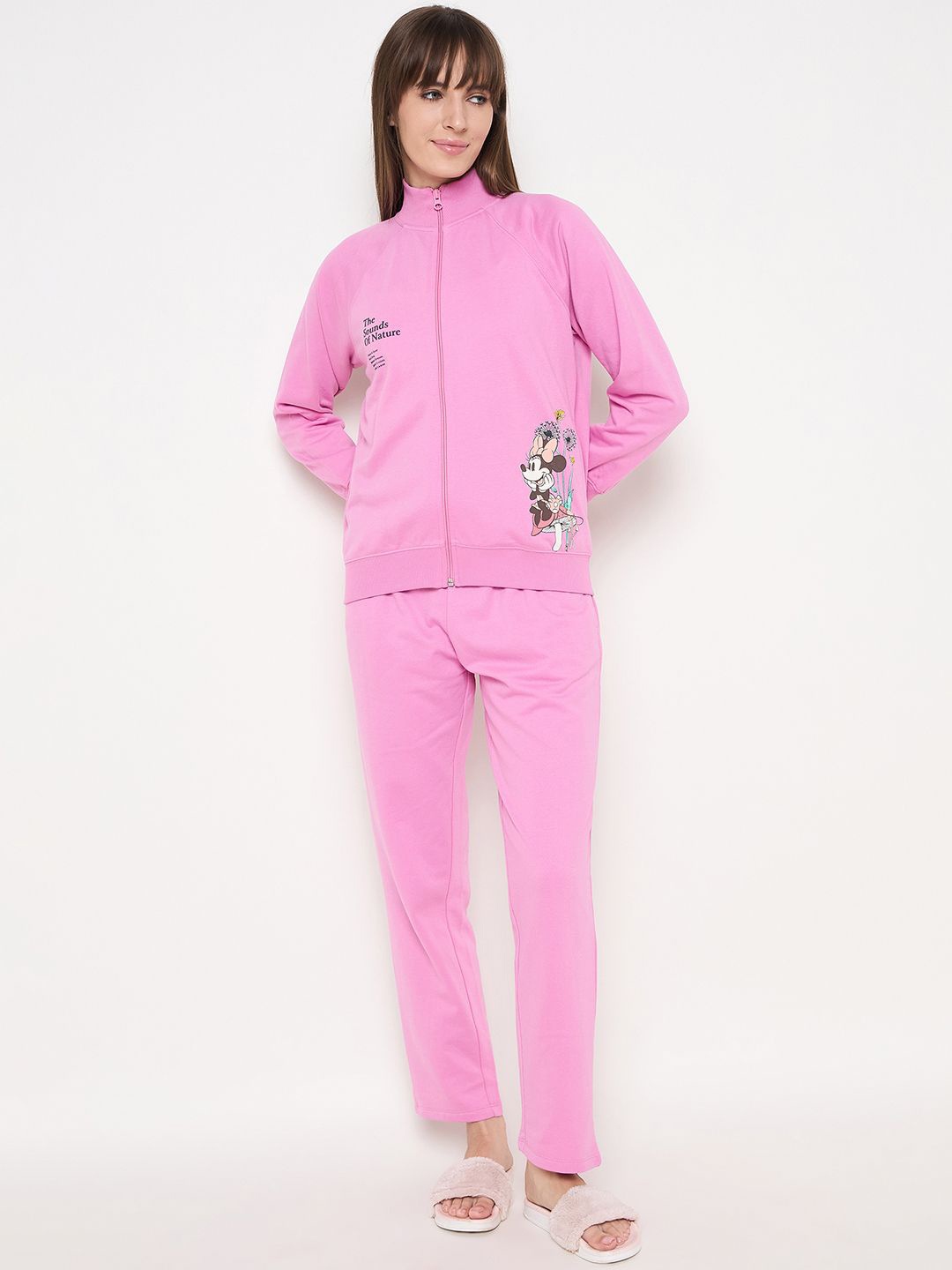 

MADAME M SECRET Women Cartoon Characters Printed Night suit, Pink