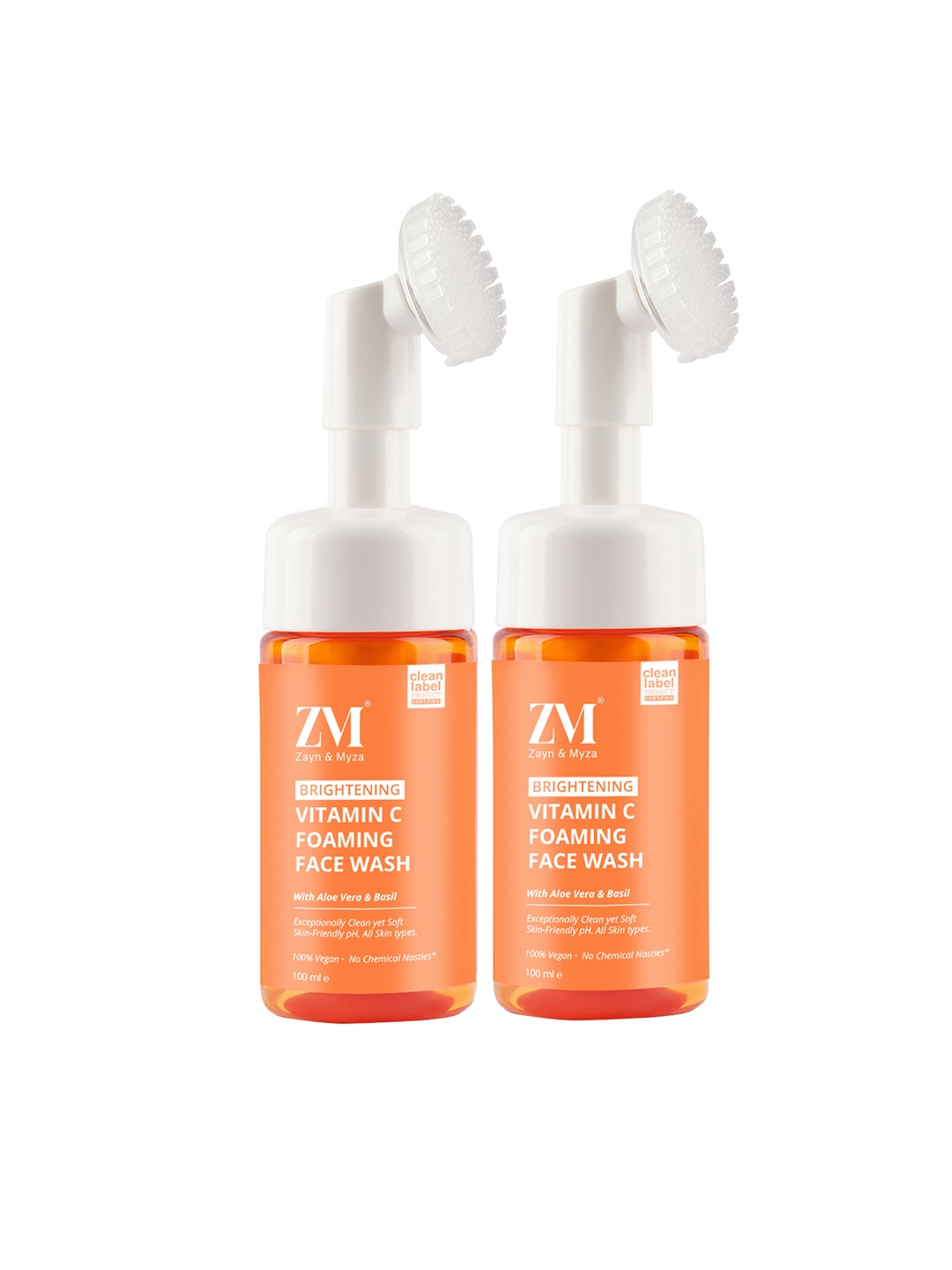 

ZM Zayn & Myza Set Of 2 Brightening Vitamin C Face Wash With Aloevera - 100 ml Each, Transparent