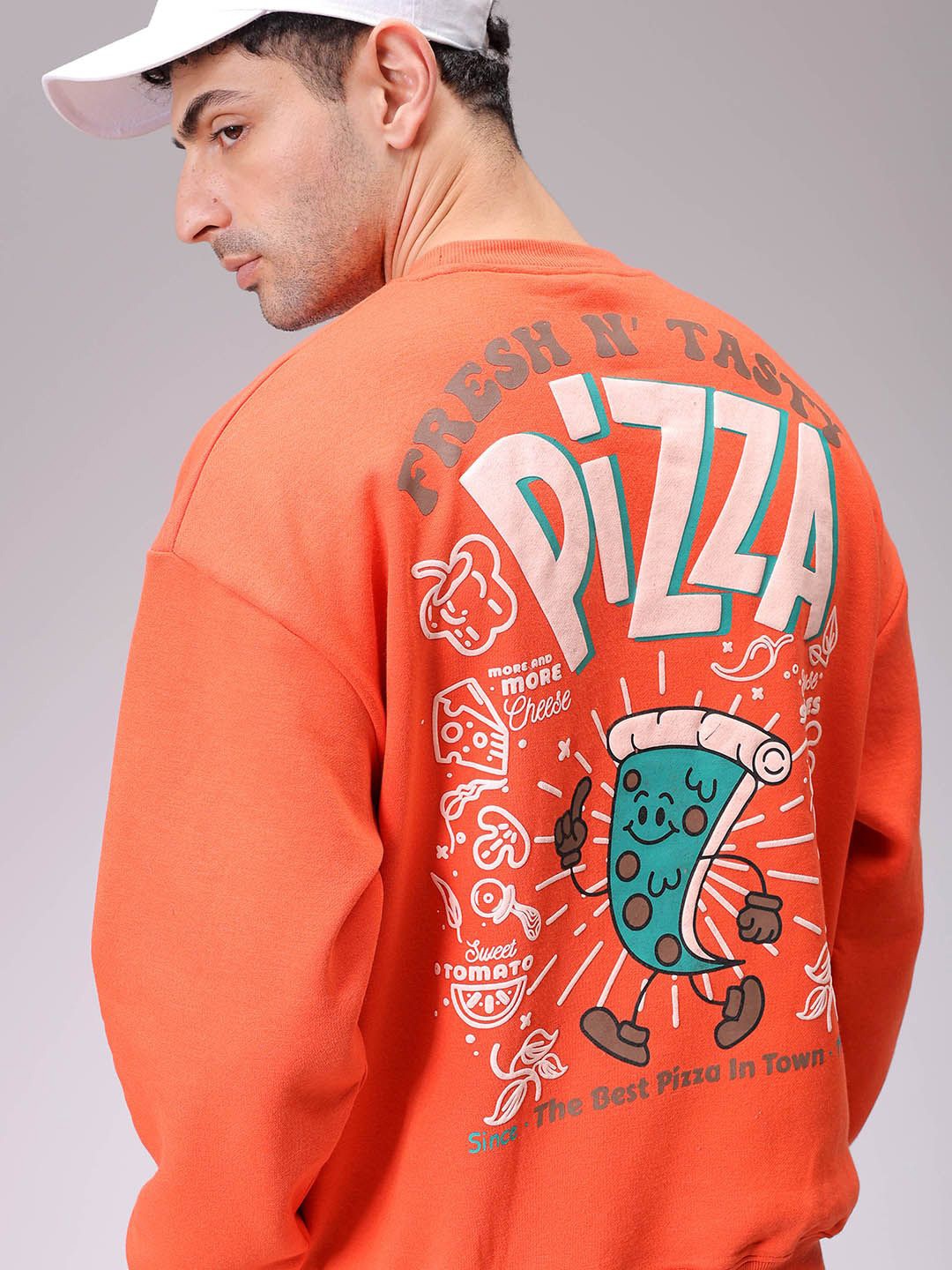 

The Indian Garage Co Men Typography Printed Sweatshirt, Orange