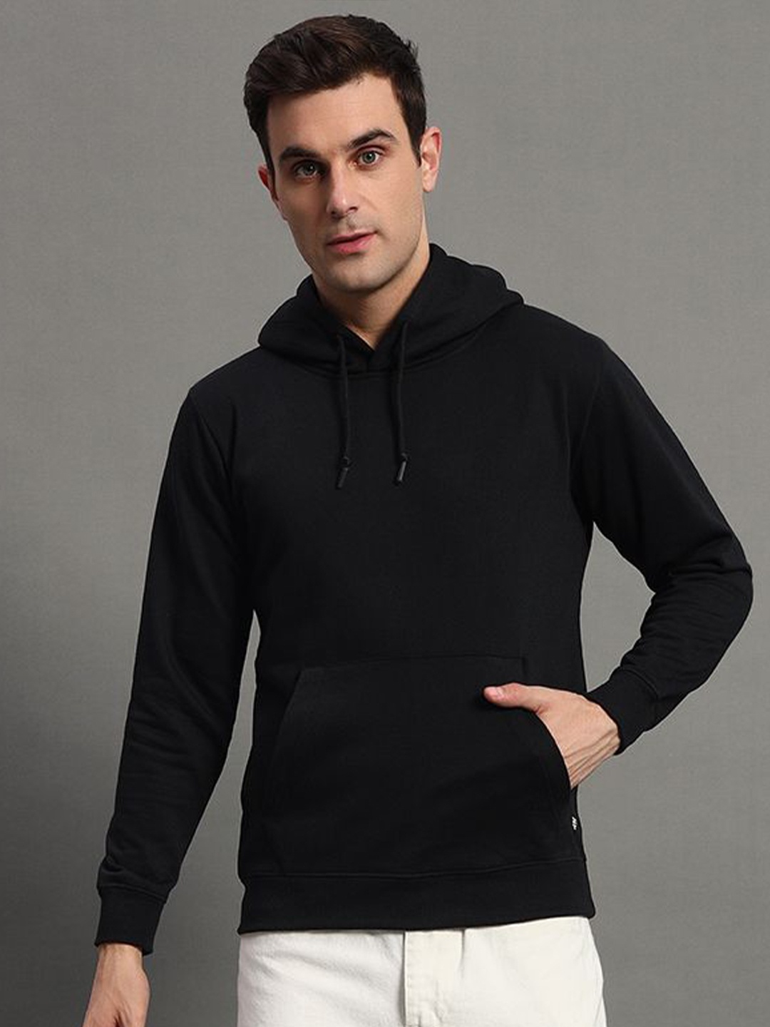 

RISS Men Hooded Sweatshirt, Black