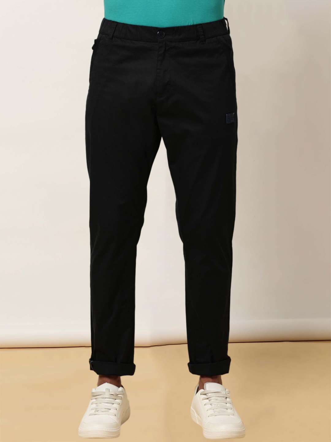 

beevee Men Classic Trousers, Navy blue