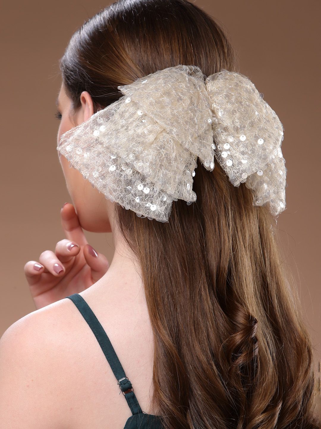 

PANASH Women Embellished French Barrette, White