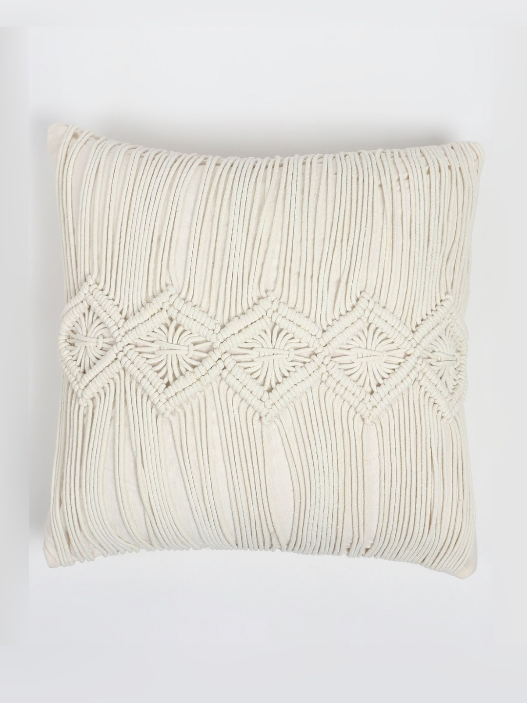 

Art Avenue White Abstract Square Cushion Covers