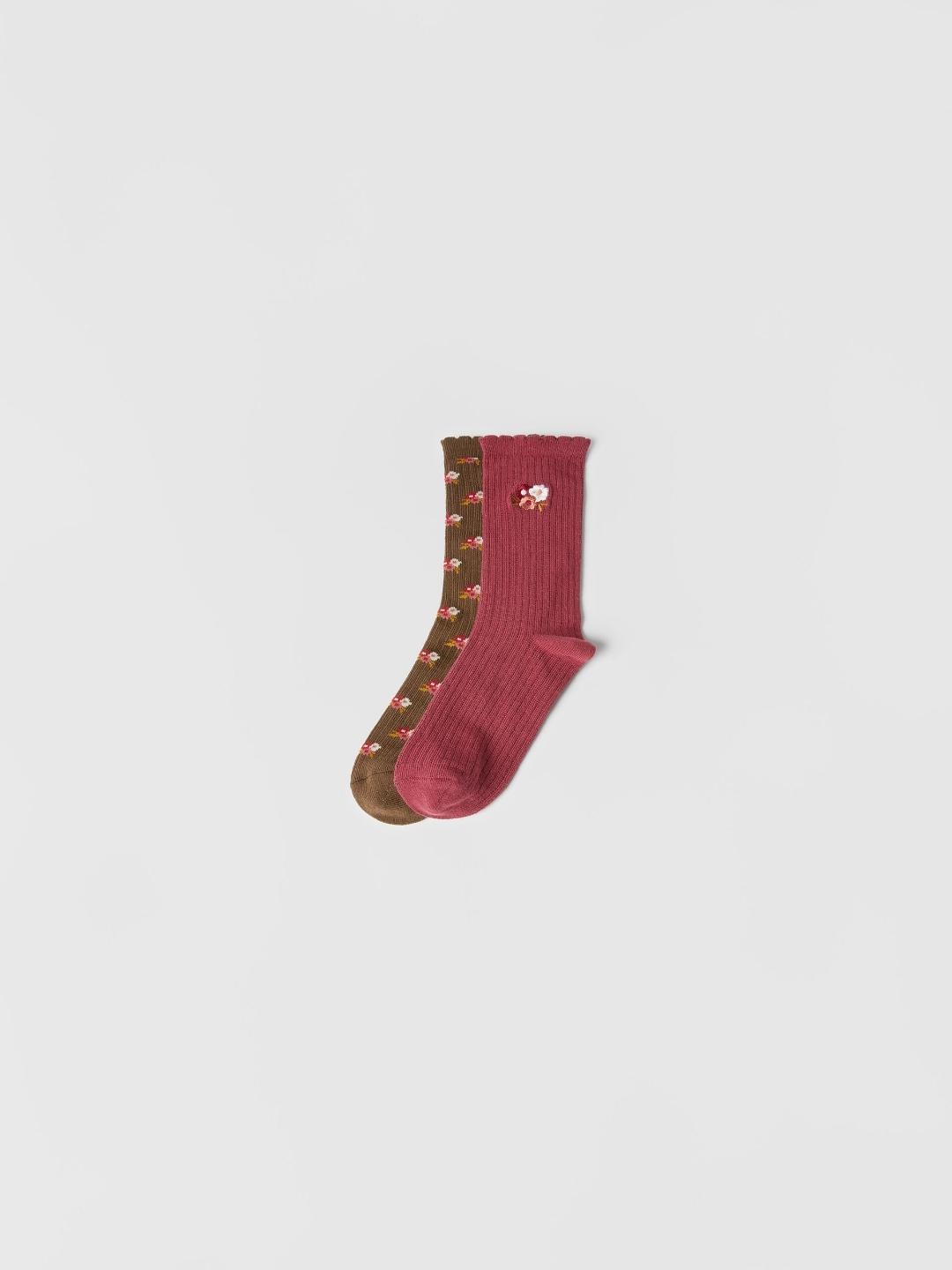 

ZARA Kids-Unisex Red Socks