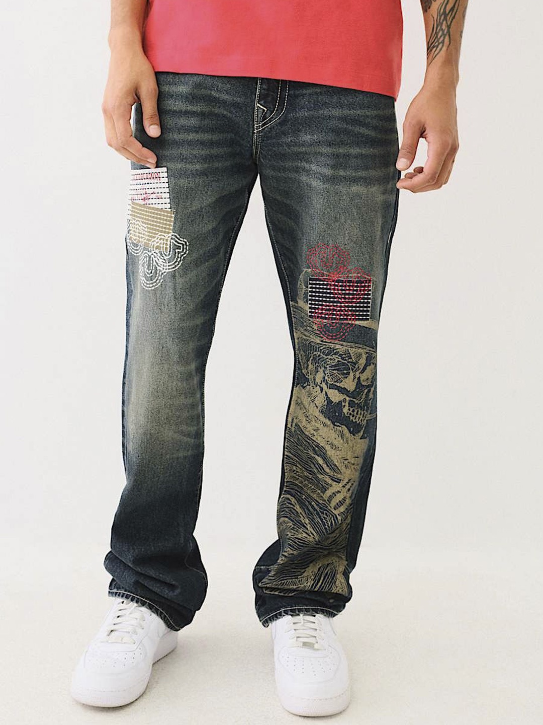 

True Religion Men Bootcut Heavy Fade Jeans, Blue