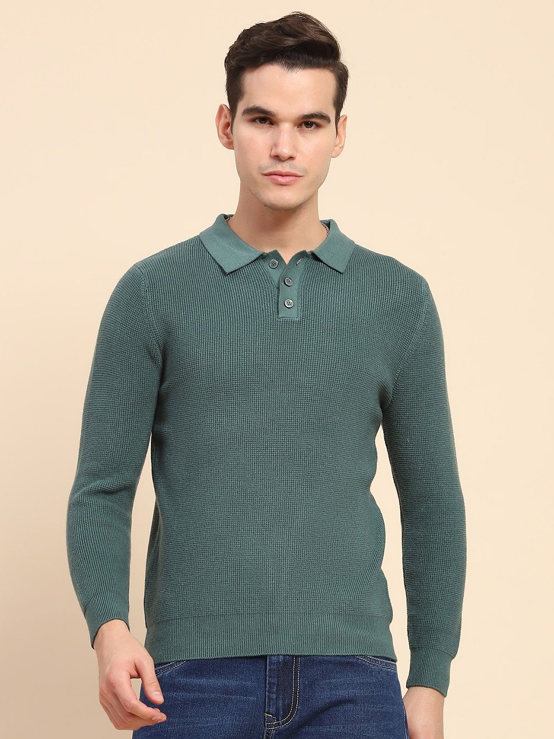

Global Republic Men Long Sleeves Pullover Sweaters, Green