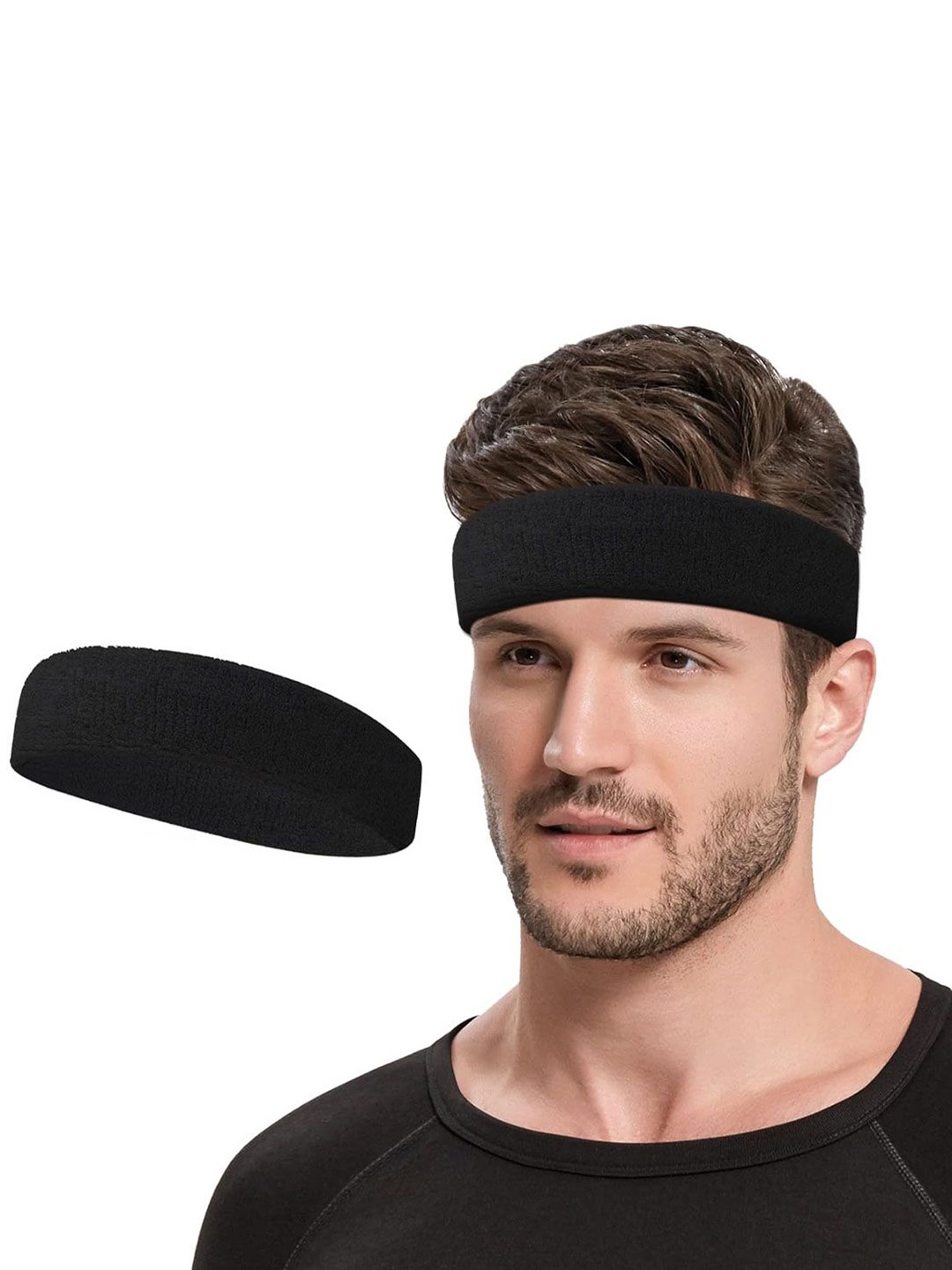 

Adbeni Sweatbands Headband Workout Accessories, Black