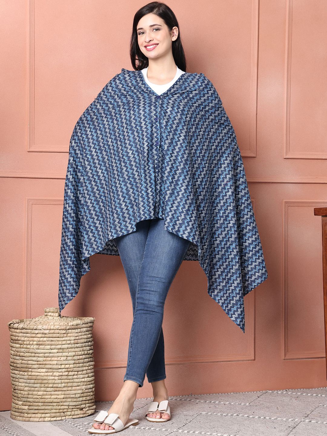 

Secret Wish Women Printed Breastfeeding Nursing Cover, Blue