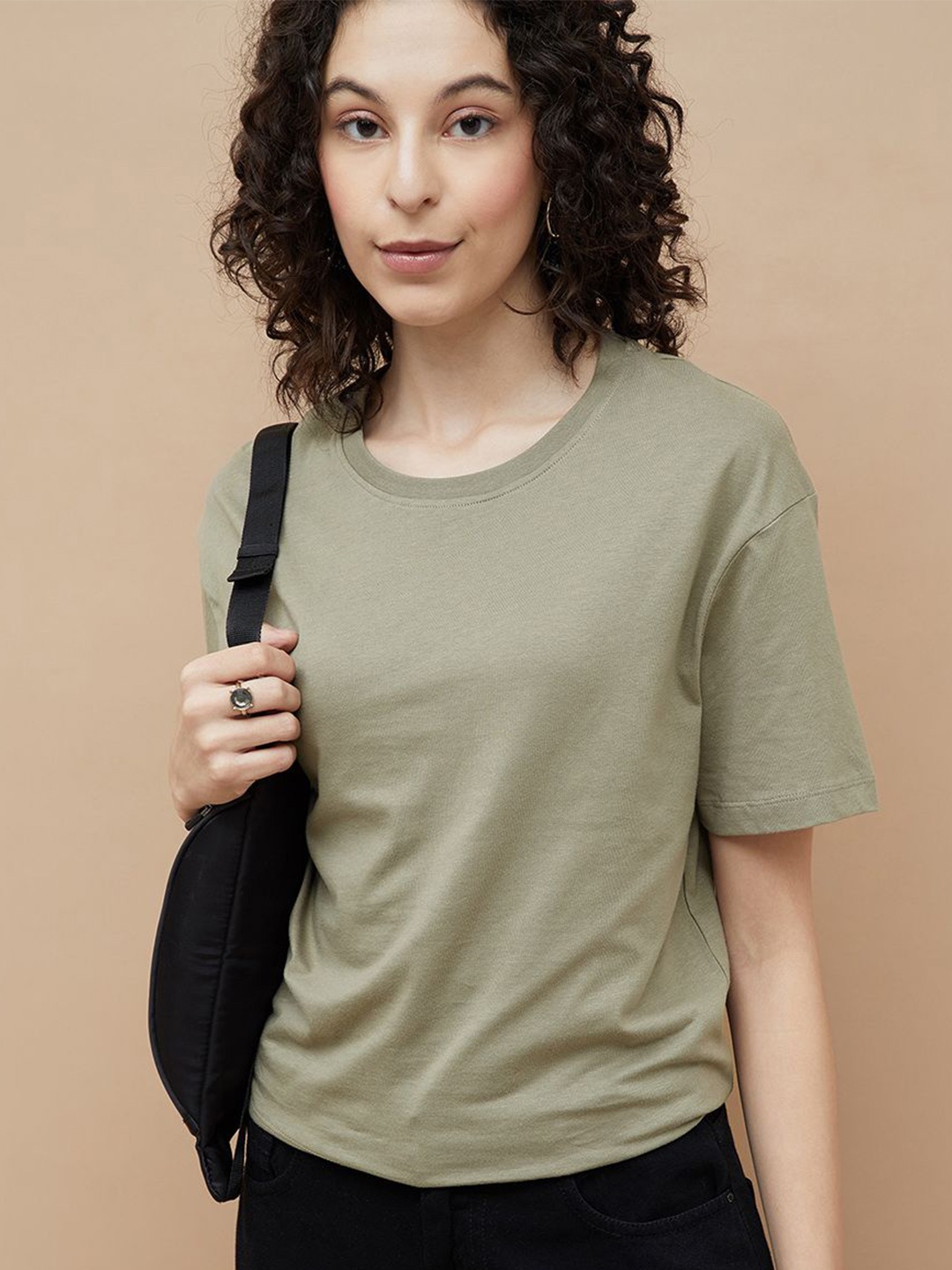 

Fame Forever by Lifestyle Women Round Neck Knitted Top, Olive