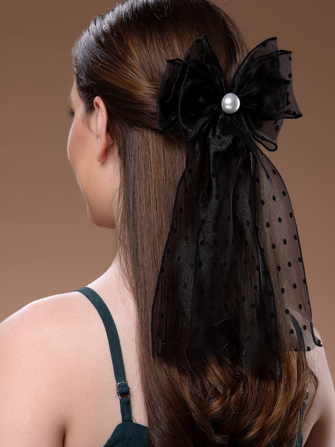 

PANASH Women Embellished Tic Tac Hair Clip, Black