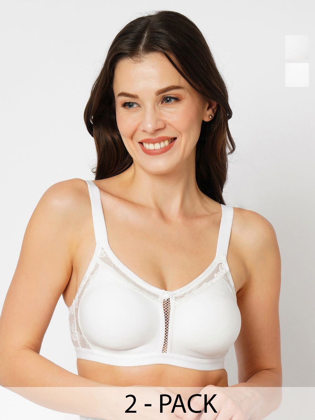 

Libertina Women Cotton Full Coverage Bra, White
