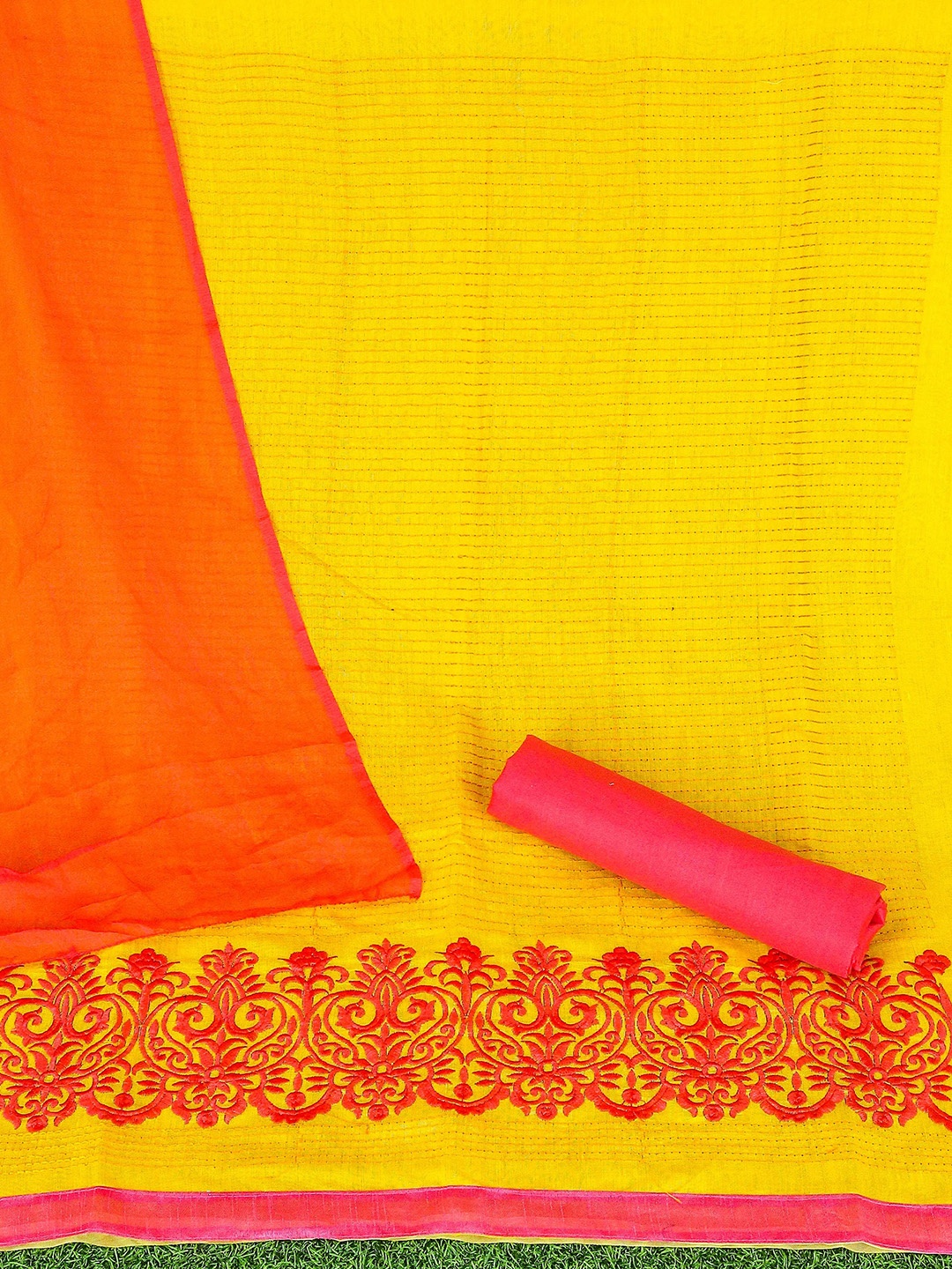 

Maroosh Embroidered Unstitched Dress Material, Yellow