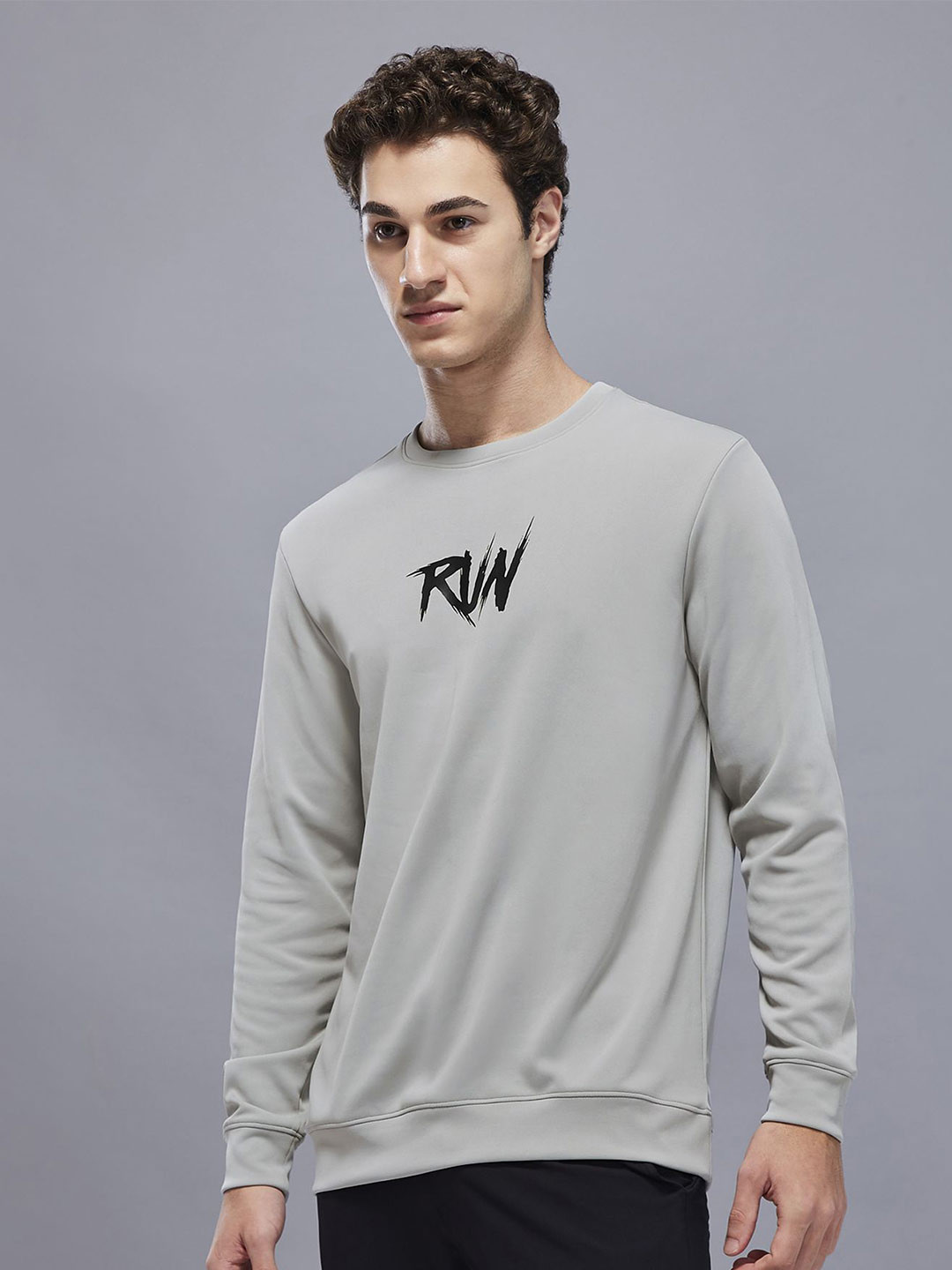 

Technosport Men Alphanumeric Printed Sweatshirt, Grey