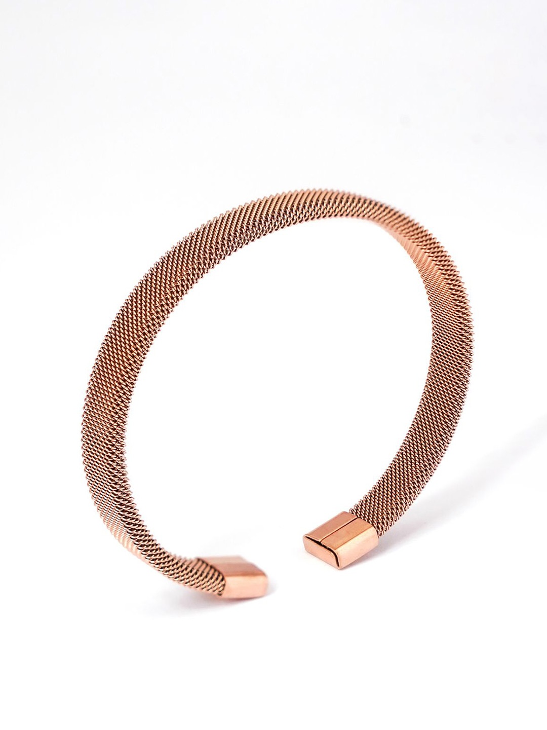 

SWASHAA Men Rose Gold-Plated Shaan Cuff Bracelet