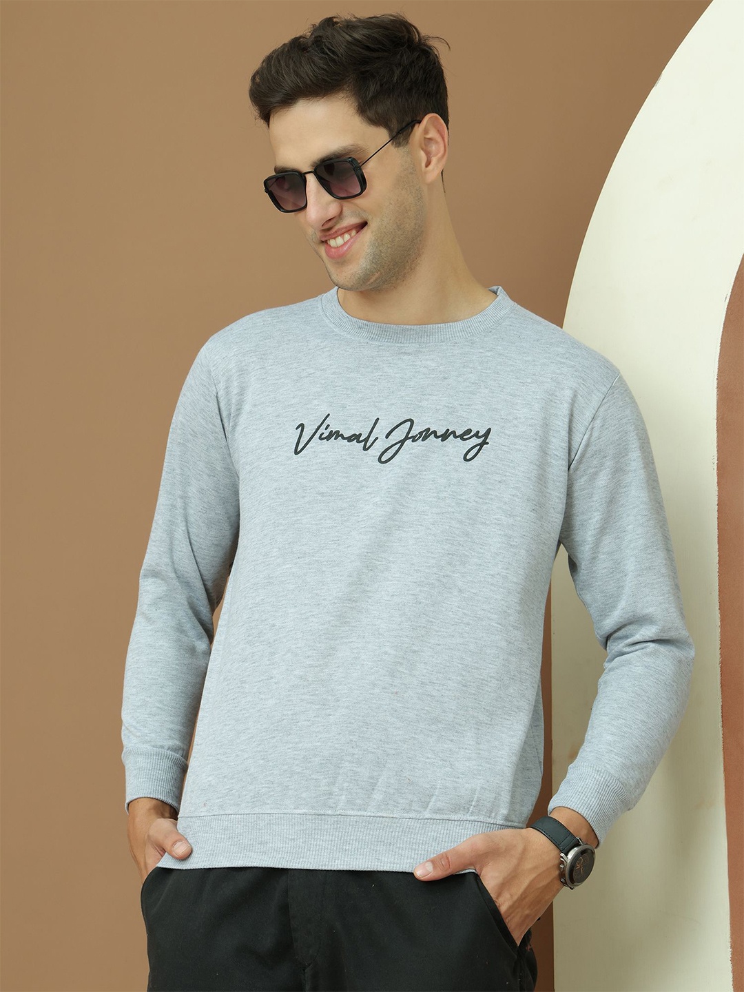 

MACK JONNEY Men Printed Pullover Sweatshirt, Grey