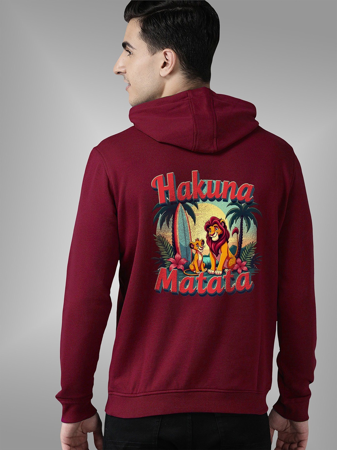 

BAESD Men Hooded Sweatshirt, Maroon