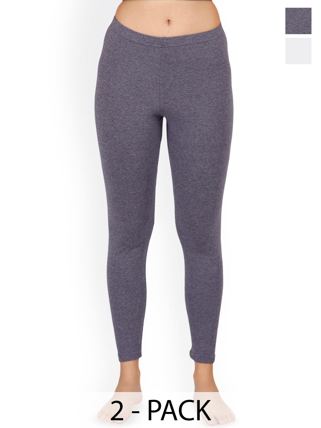 

SELFCARE Women Pack Of 2 Moisture-Wicking Thermal Bottom, Grey