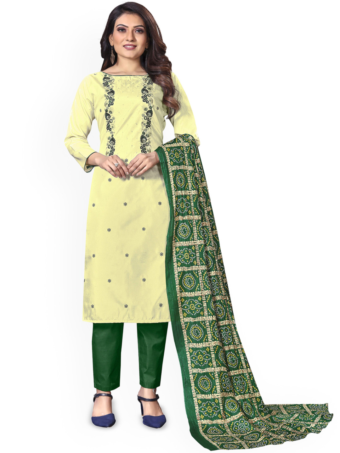

Maroosh Embroidered Unstitched Dress Material, Yellow