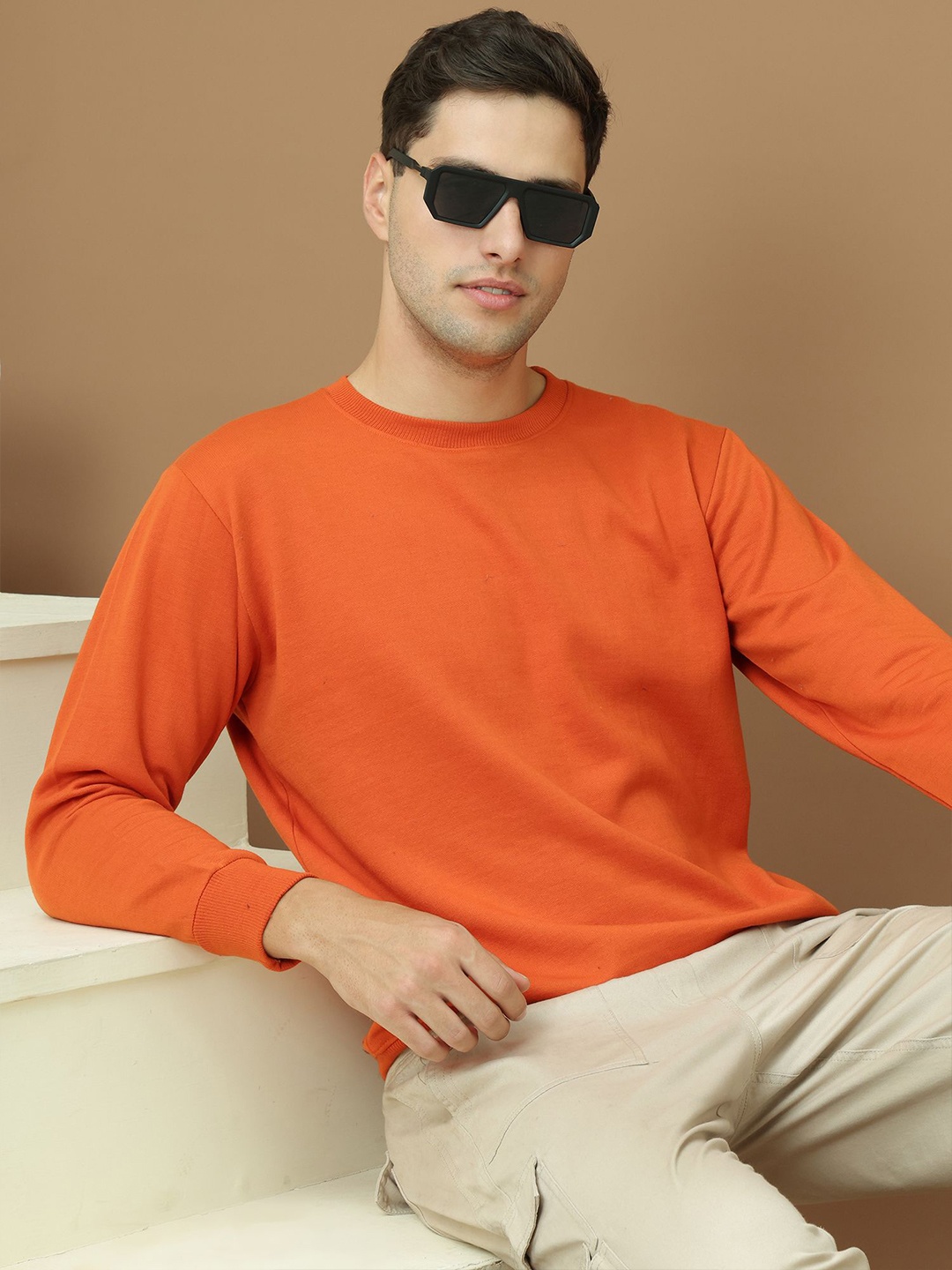 

VIMAL JONNEY Men Sweatshirt, Orange