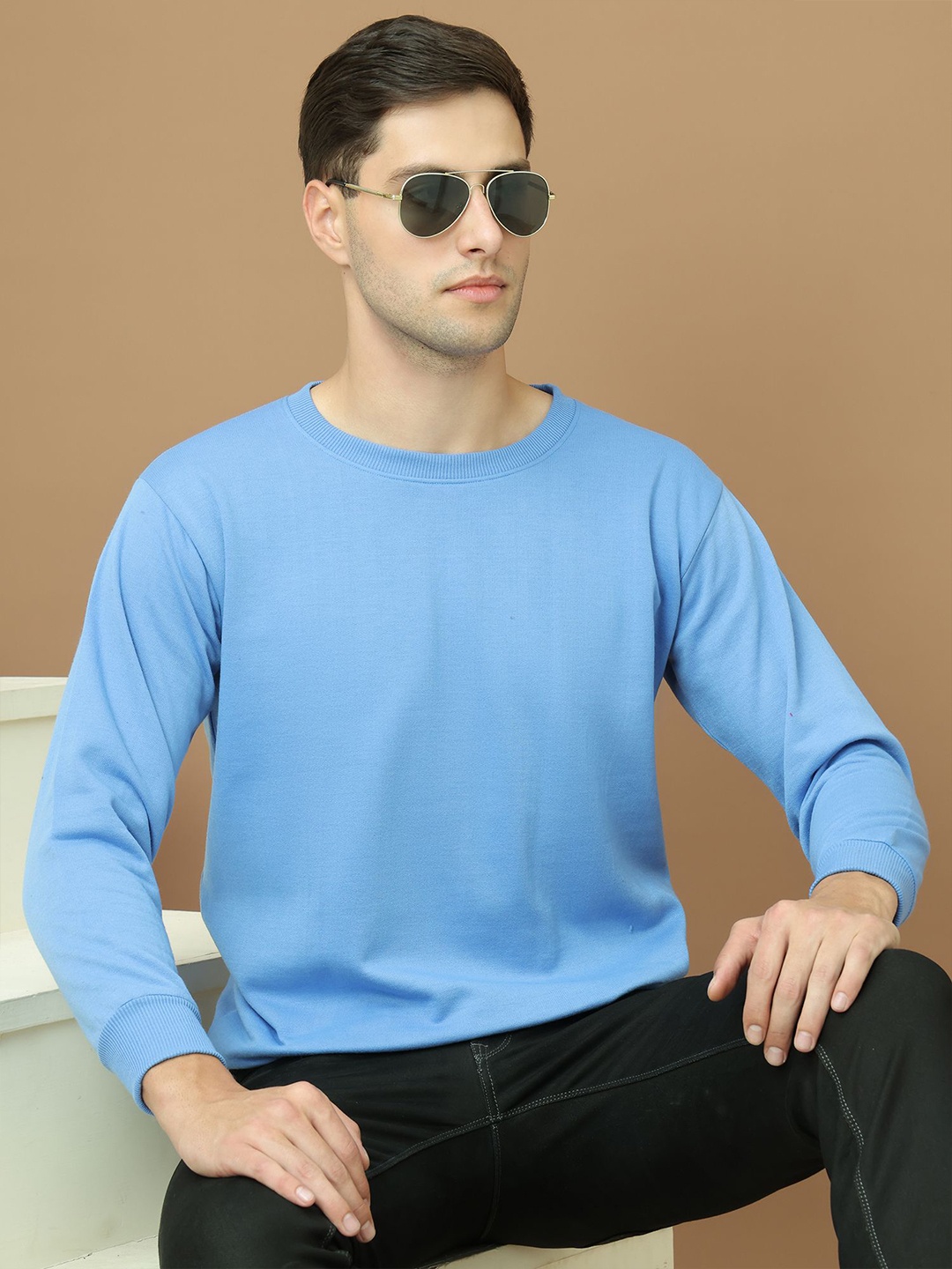 

MACK JONNEY Men Solid Sweatshirt, Blue