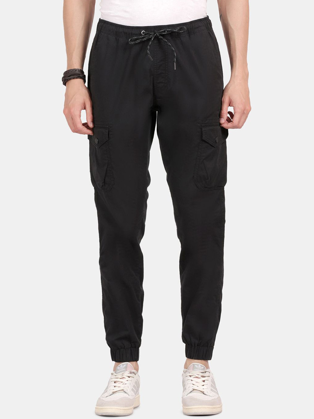 

t-base Men Regular Fit Joggers Trousers, Black