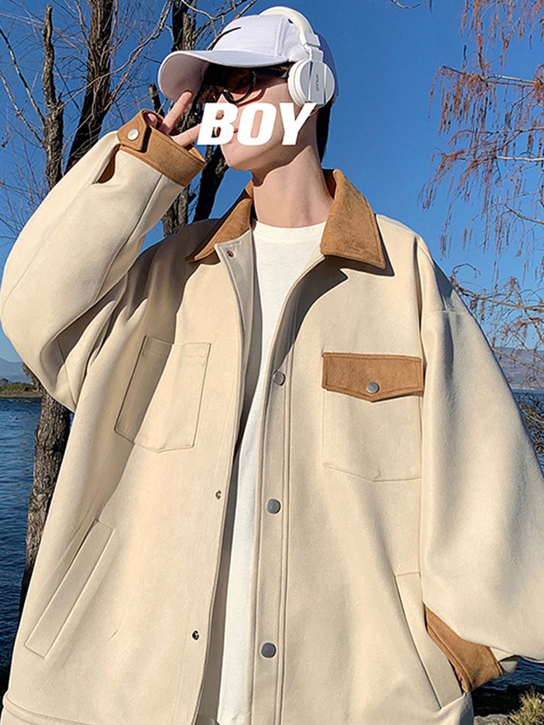 

StyleCast x Revolte Men Tailored Jacket, Beige