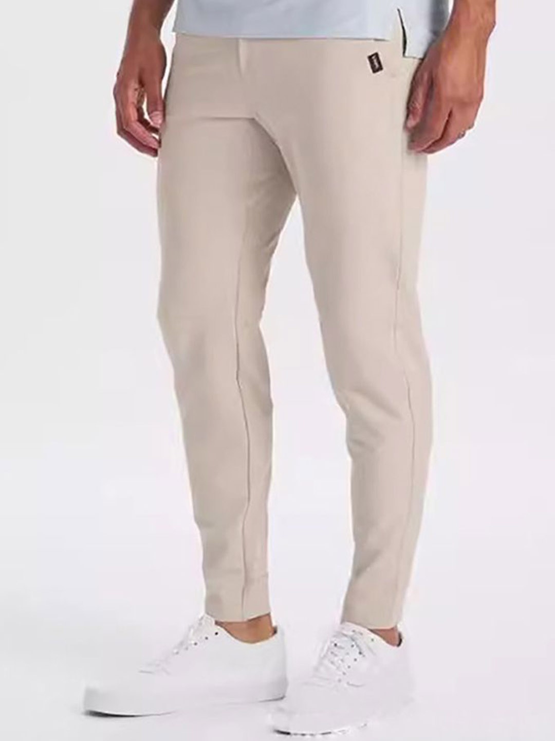 

StyleCast x Revolte Men Slim Fit Easy Wash Trousers, Off white