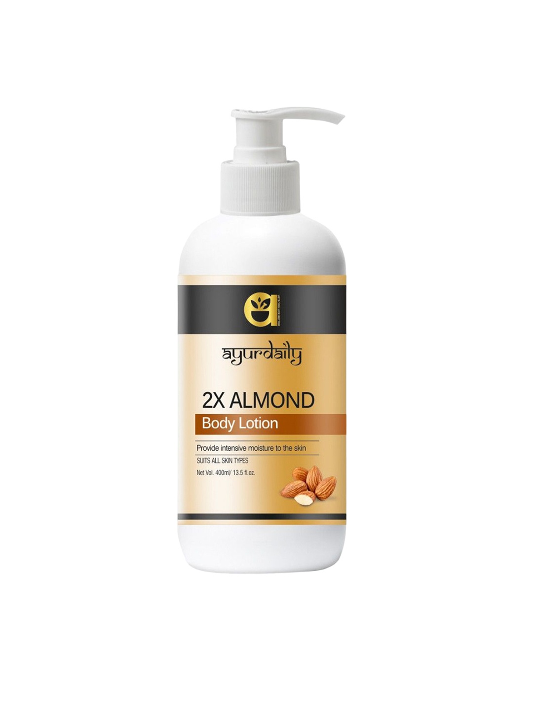 

Ayurdaily 2X Almond Moisturizing Body Lotion - 400 ml, White