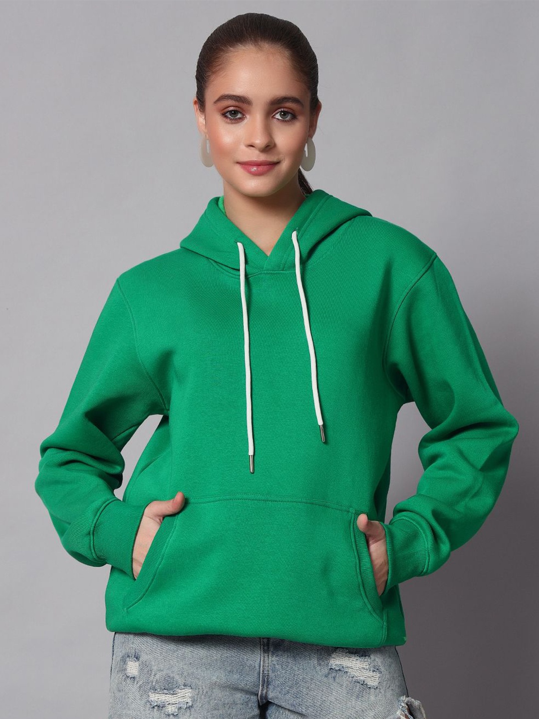 

Obaan Women Hooded Sweatshirt, Green