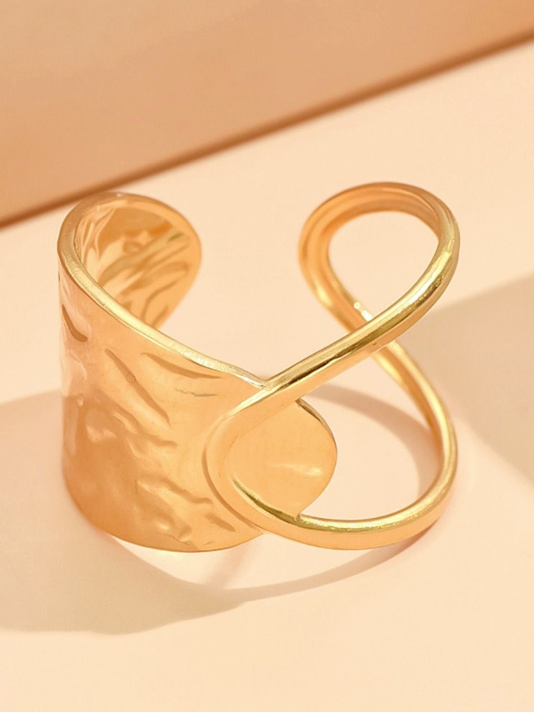 

MYKI Gold-Plated Stainless Steel Adjustable Finger Ring