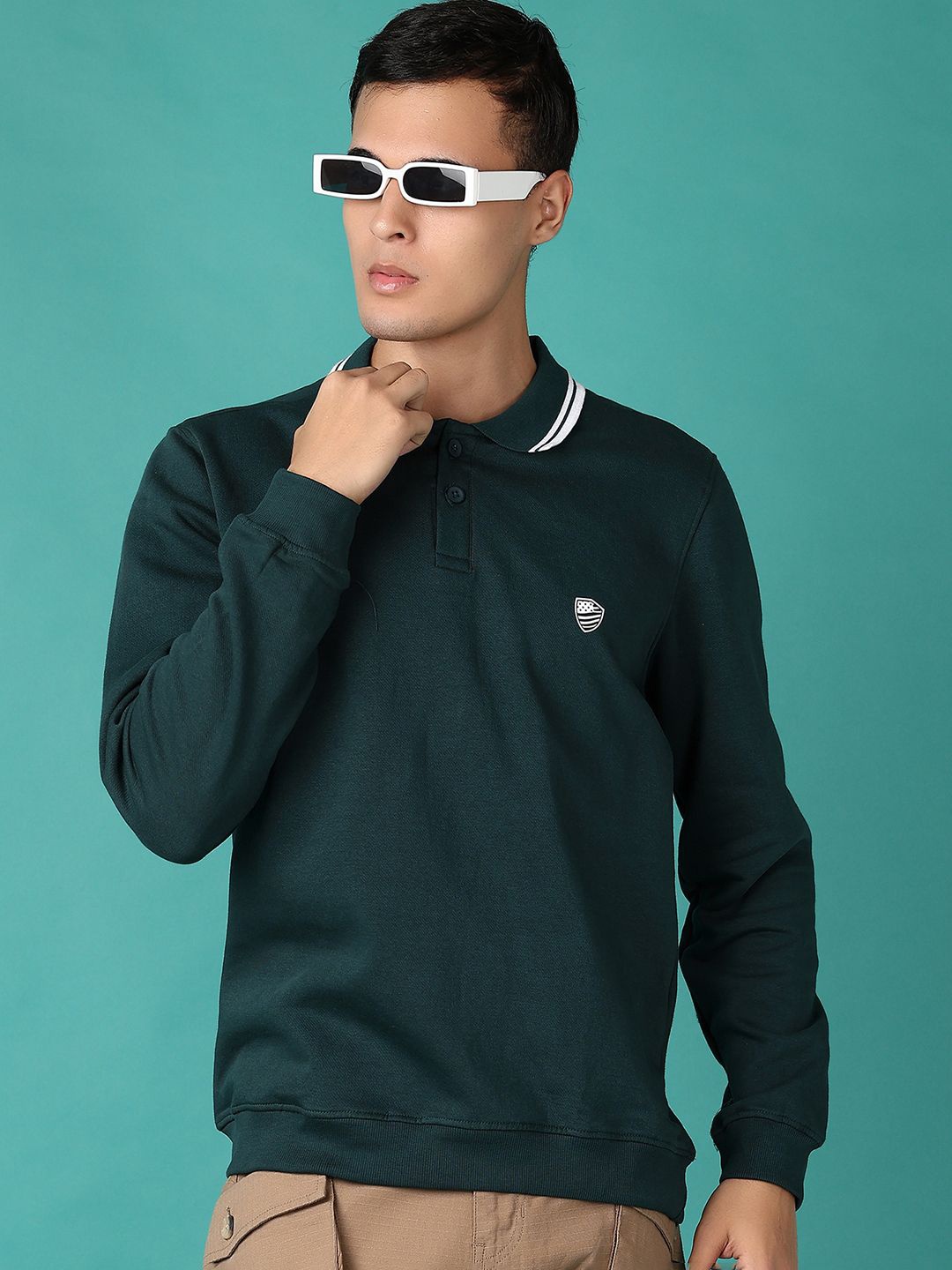 

V-Mart Men Sweatshirt, Green