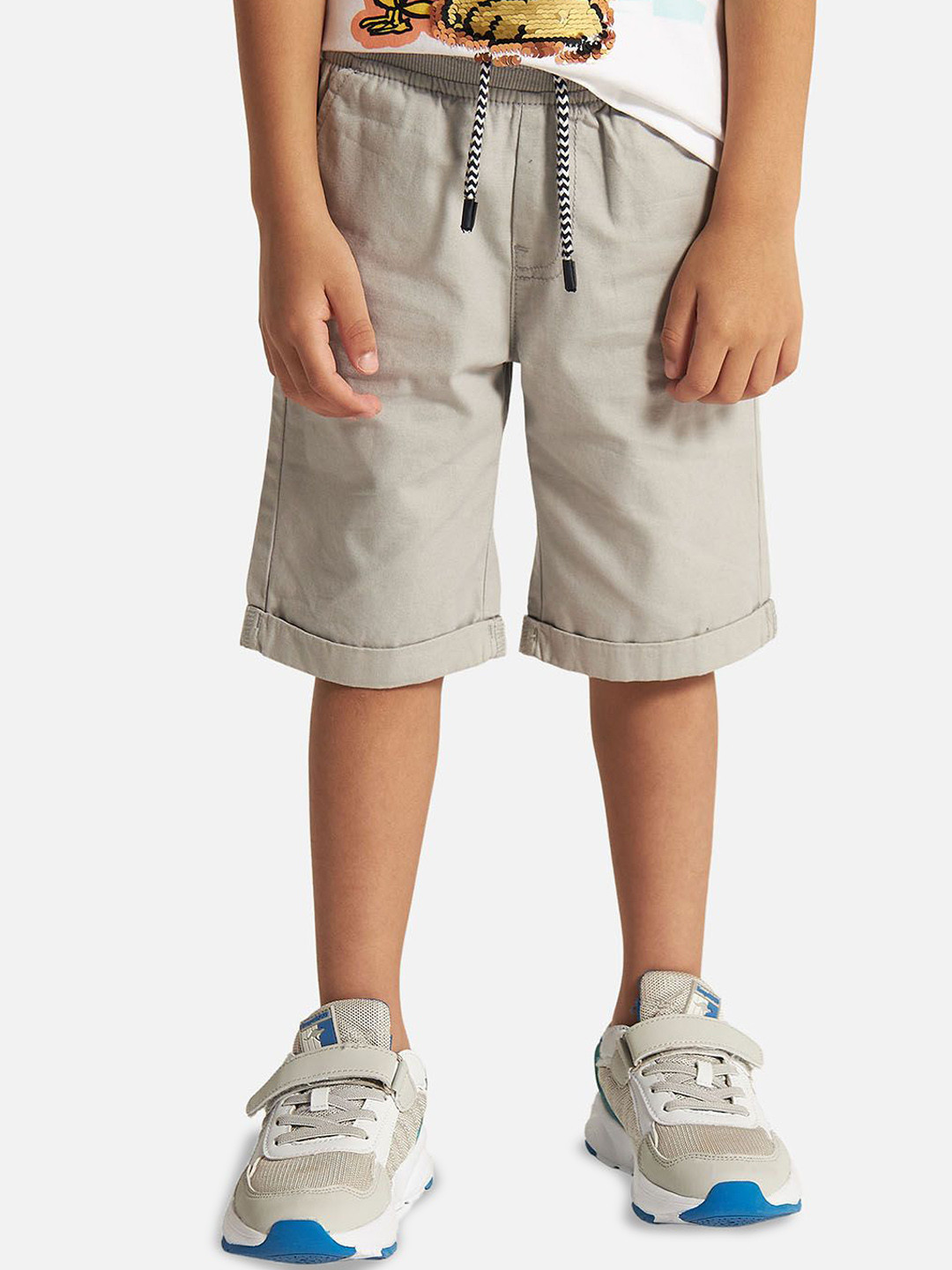 

Juniors by Babyshop Boys Cotton Slim Fit Shorts, Grey