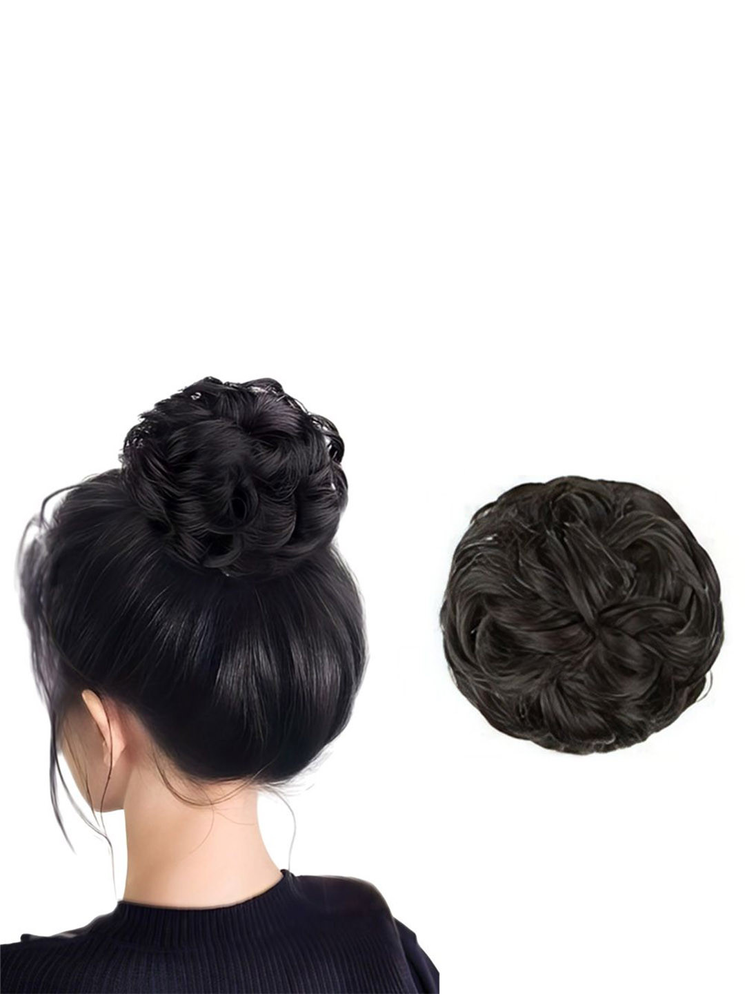 

D-Divine Clip-In Bun Wavy Hair Extension - Black