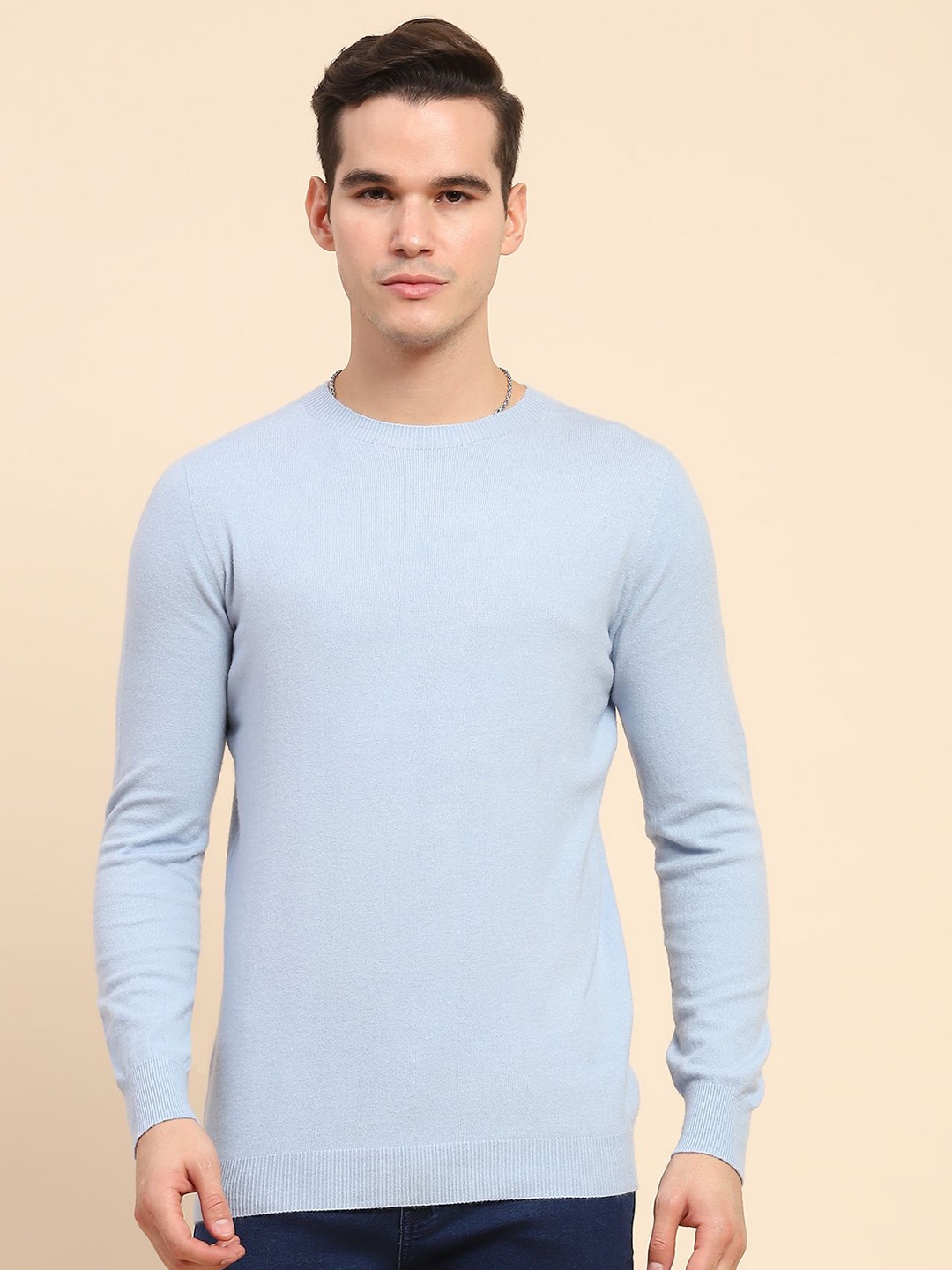 

Global Republic Men Round Neck Pullover, Blue