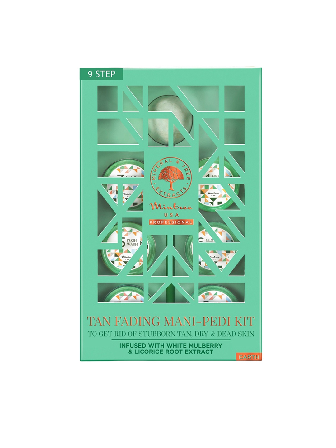 

Mintree 9 Step Tan Fading Manicure-Pedicure Kit -dry & Cracked Heels -151 g, Green