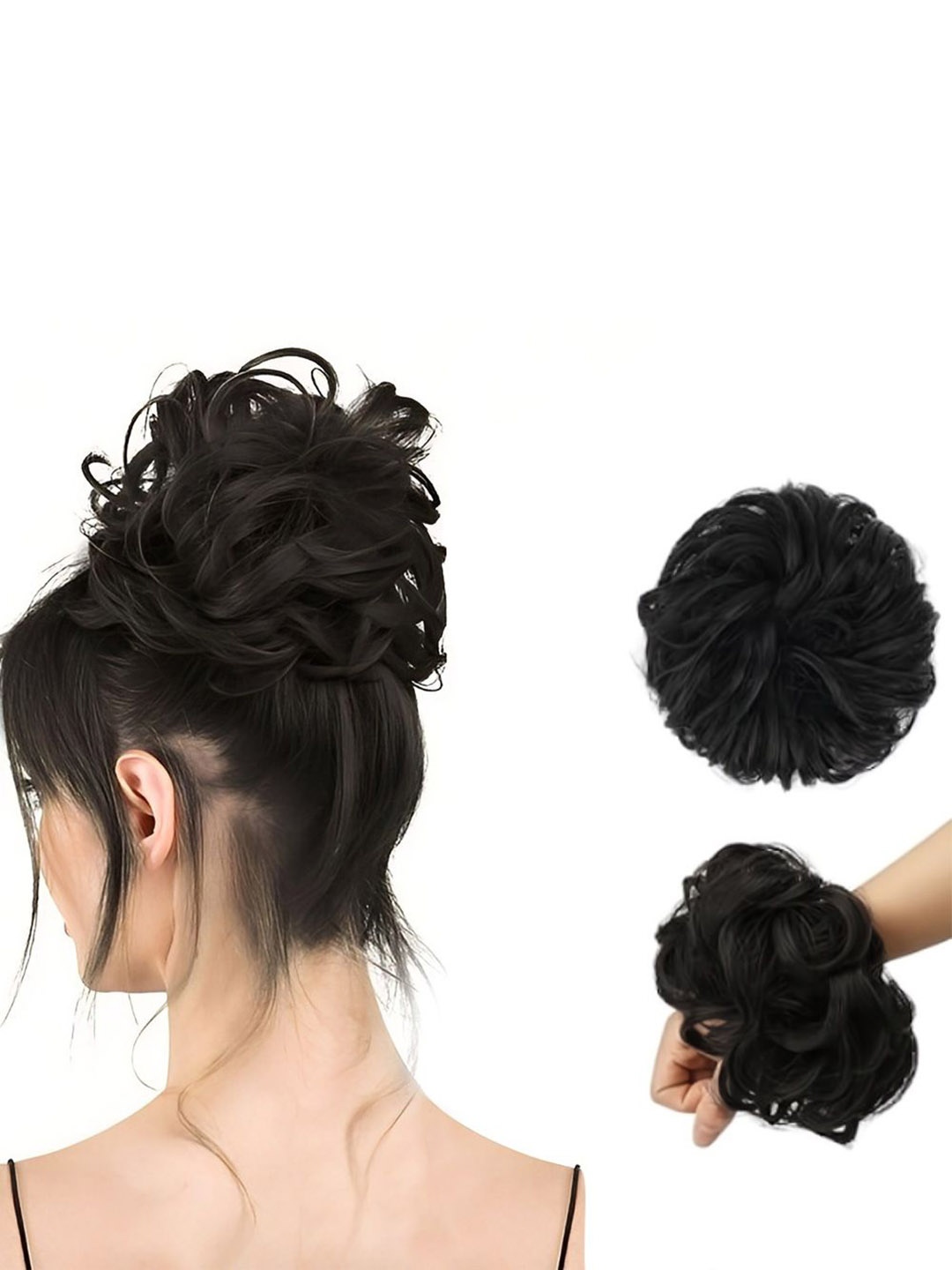 

D-Divine Clip-In Bun Wavy Hair Extension - Black
