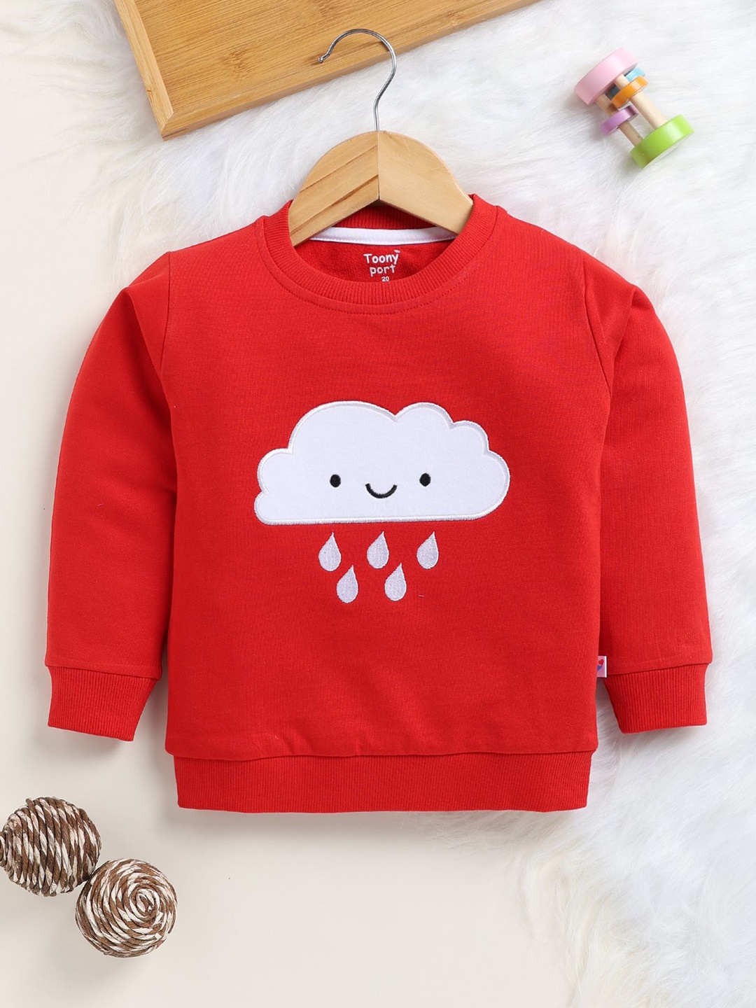 

Toonyport Kids Printed Sweatshirt, Red