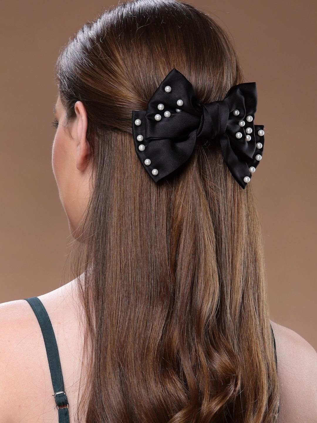 

PANASH Women Embellished French Barrette Clip, Black
