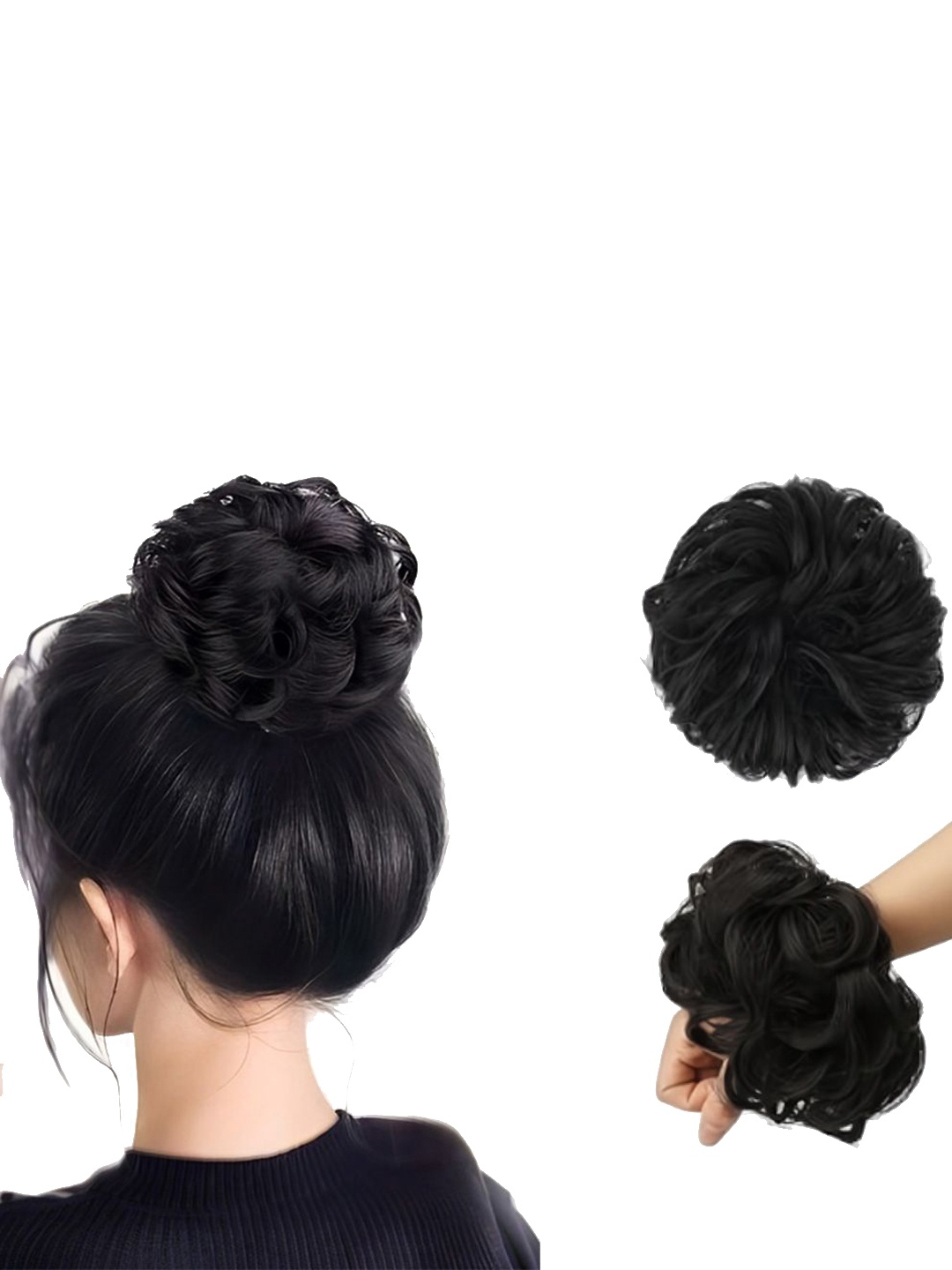 

D-Divine Clip-In Bun Wavy Hair Extension - Black
