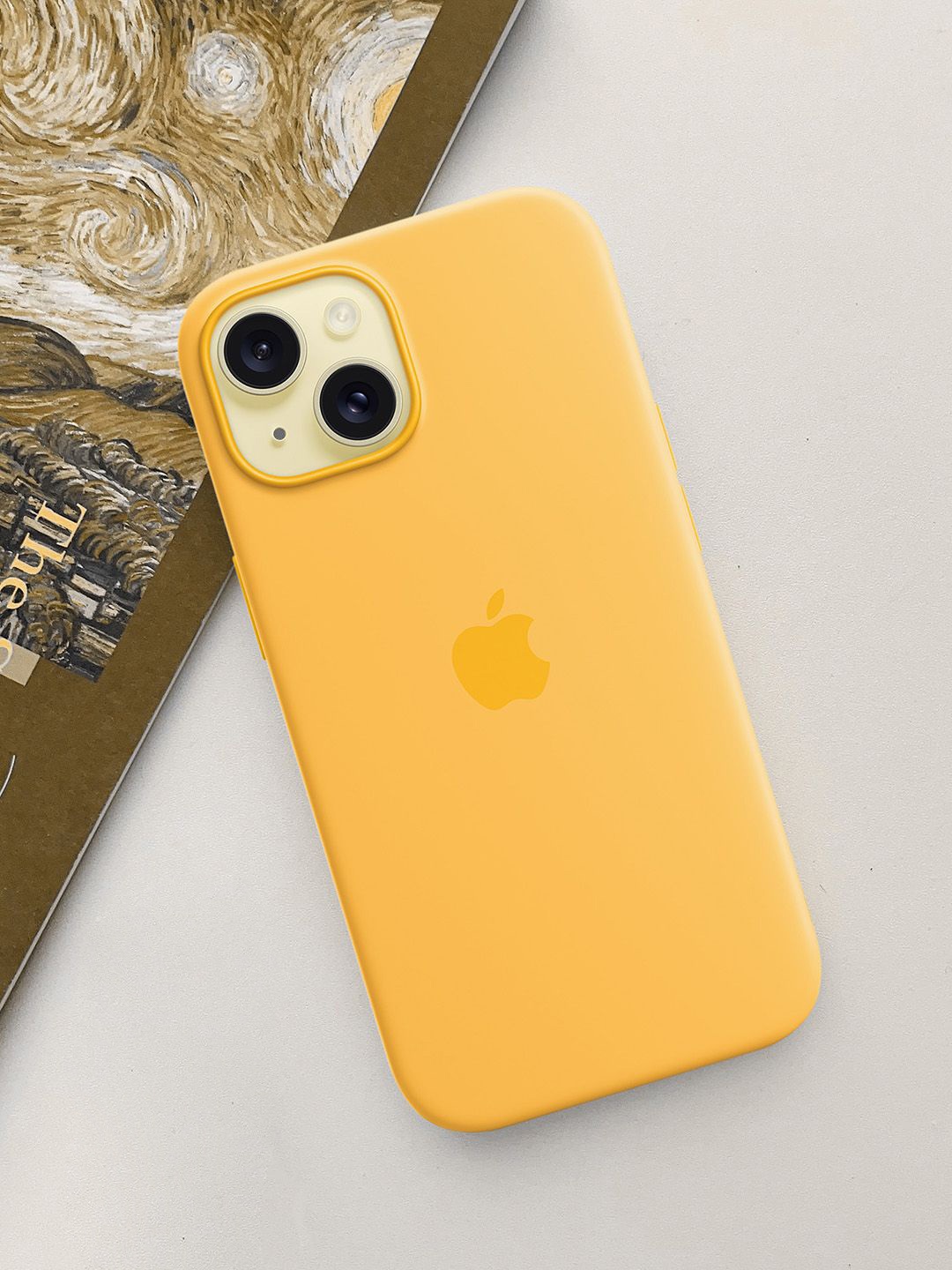 

TREEMODA Solid Printed iPhone 15 Plus Back Case Mobile Accessories, Yellow