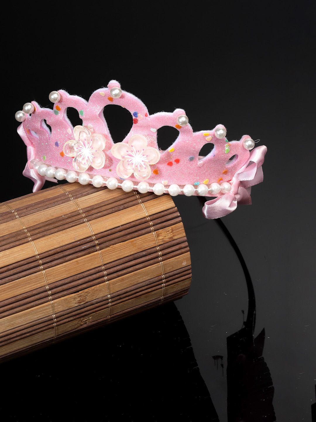 

Stoln Girls Embellished Crown Beaded Hairband, Pink