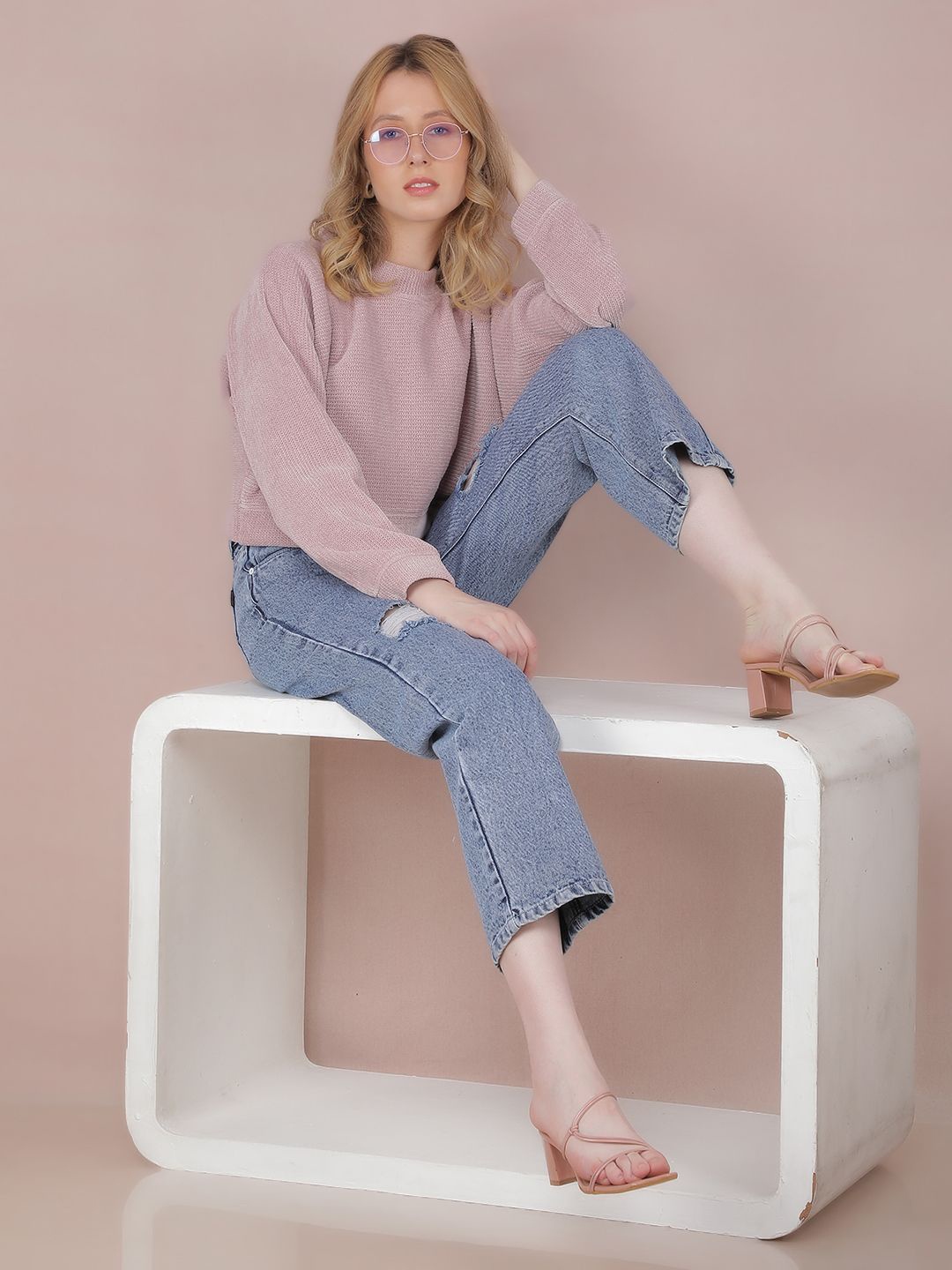 

Crimsoune Club Women Crop Sweatshirt, Pink