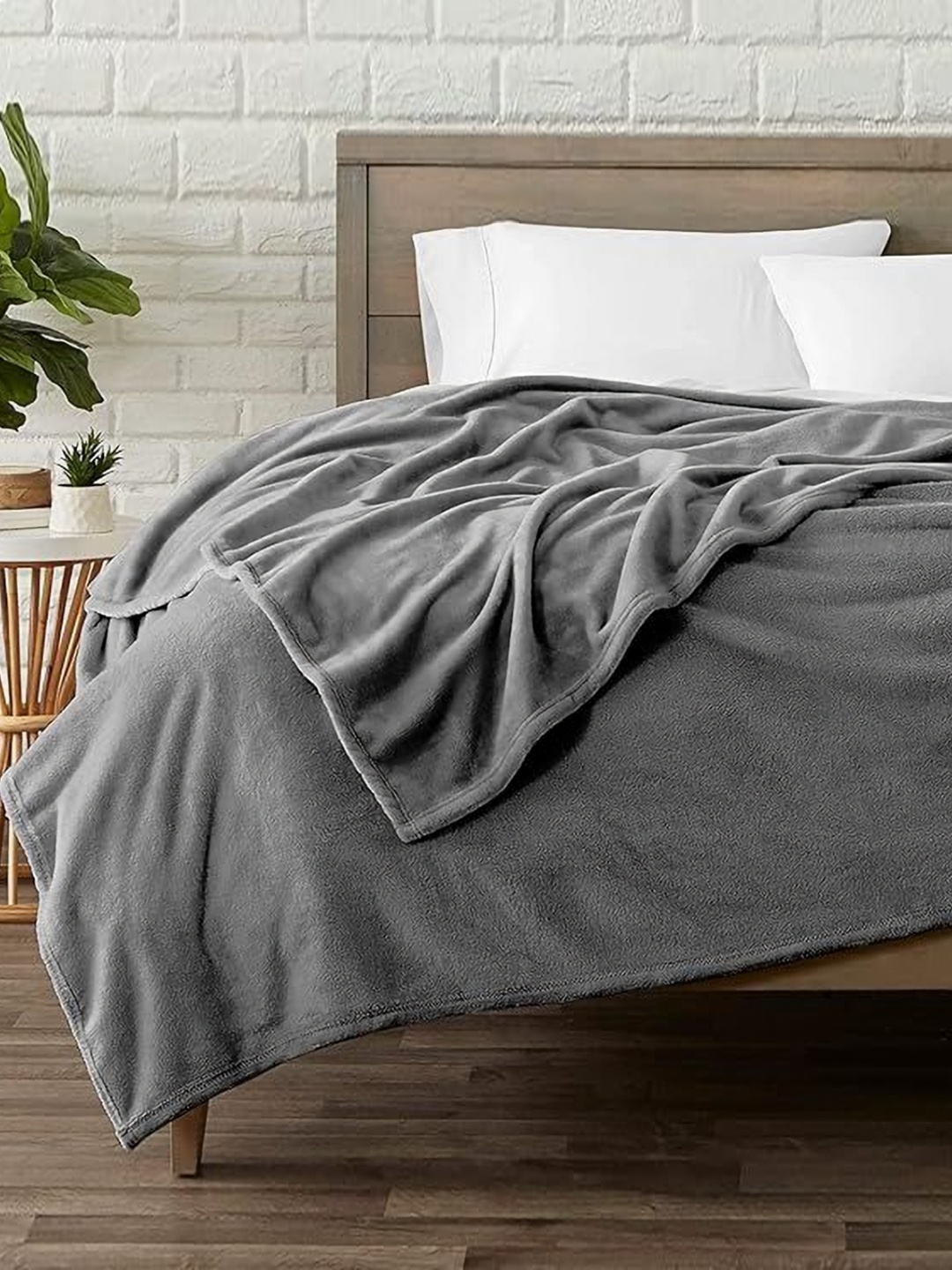 

BREVARD Grey Woollen 300 GSM Single Bed Blanket
